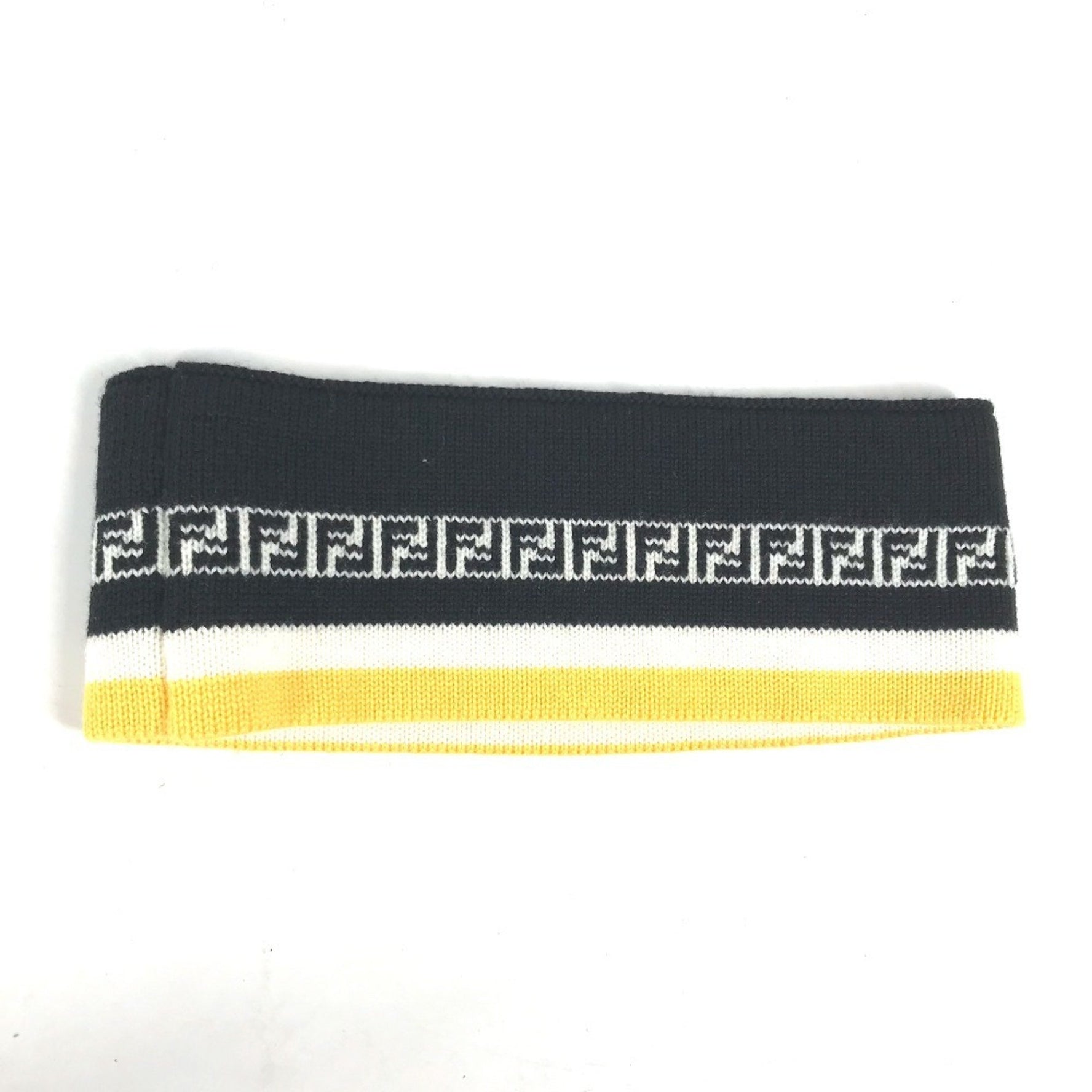 FENDI Hair Headband Hairband Wool White