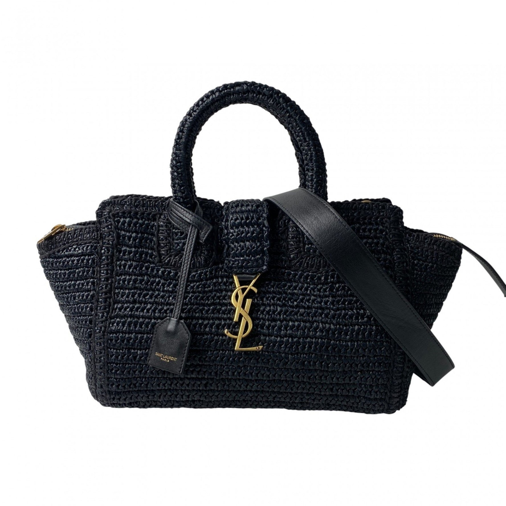 Saint Laurent Cabas Raffia Basket Bag Handbag Shoulder