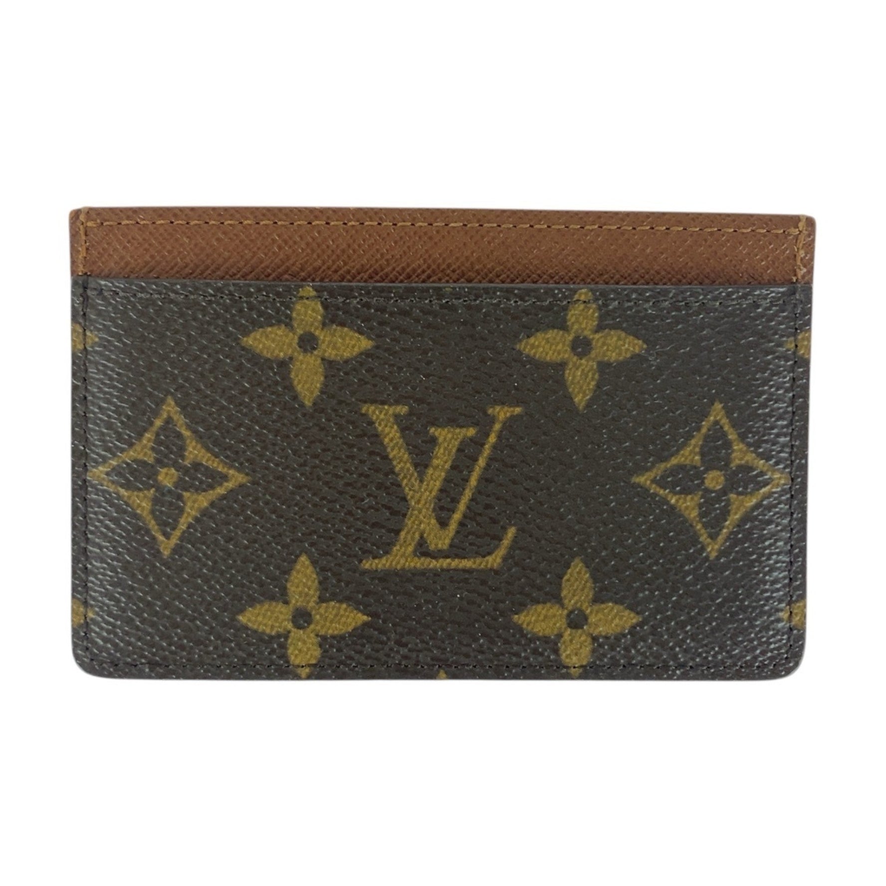 LOUIS VUITTON Monogram Porte Carte Sample Brown Business Card Case