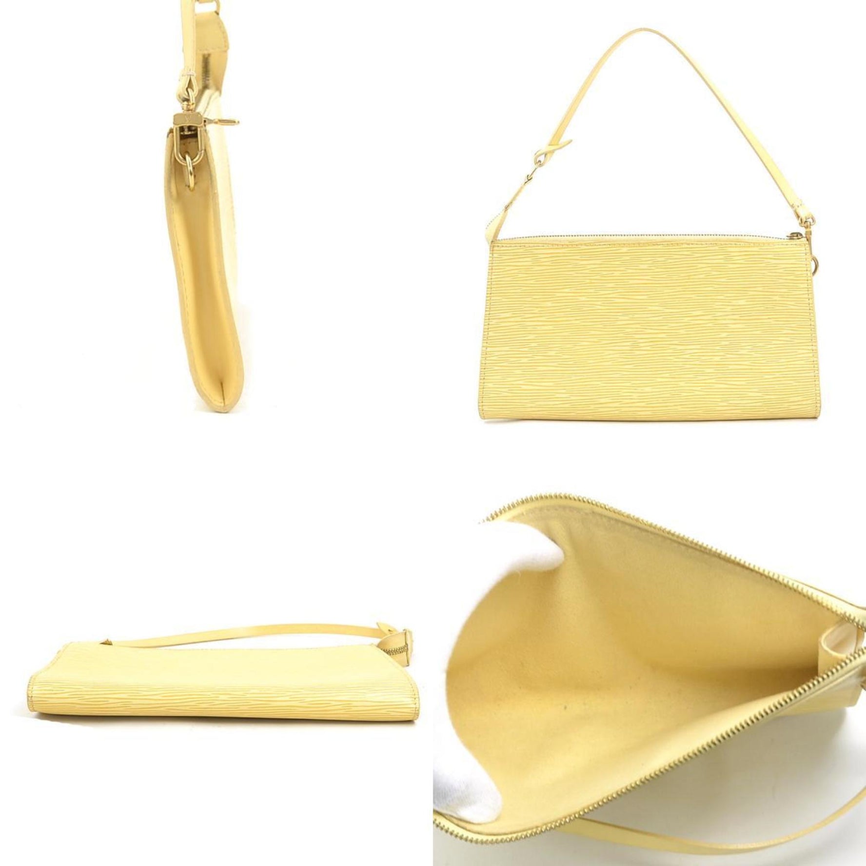 Louis Vuitton Epi Pouch Accessory Leather Gold