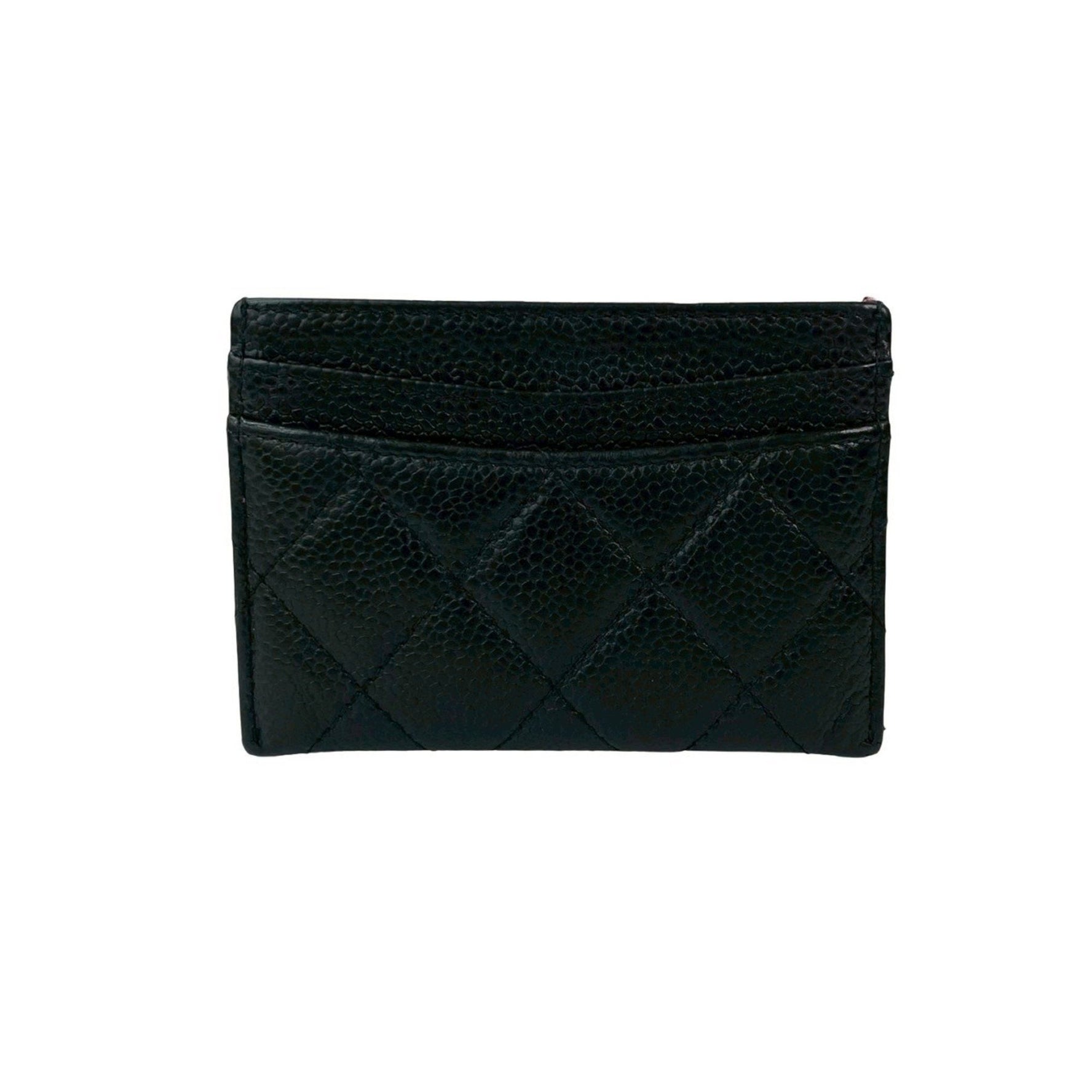 Seal No. 20 CHANEL Matelasse Coco Mark Caviar Leather Card Case/Pass Case