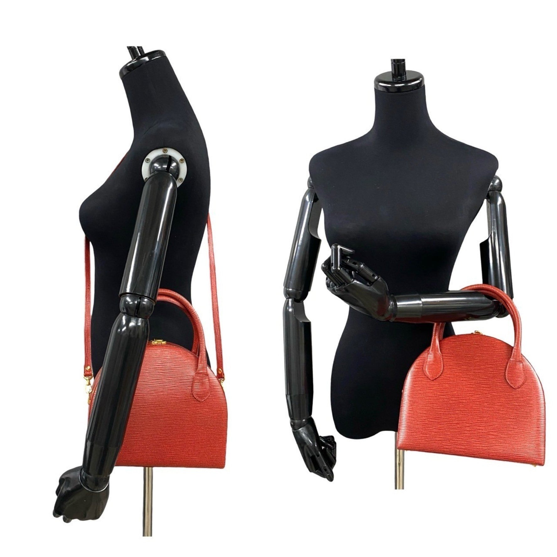 FENDI Leather Shoulder Bag, Handbag, Mini Tote Red