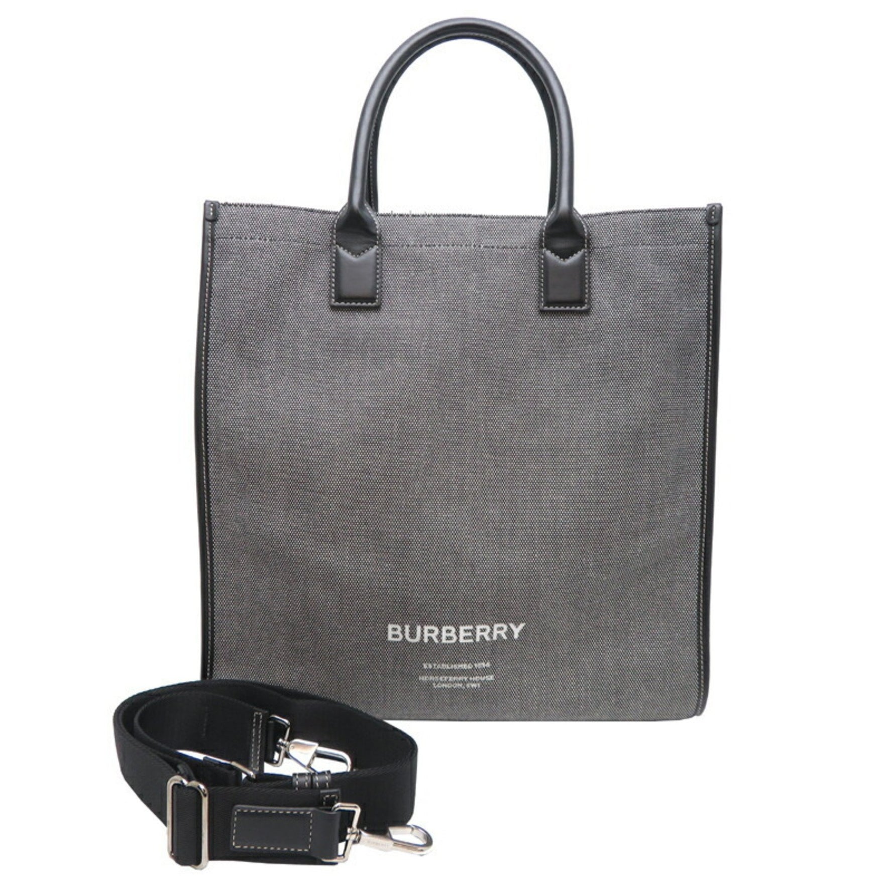 Burberry Canvas Tote Bag Grey