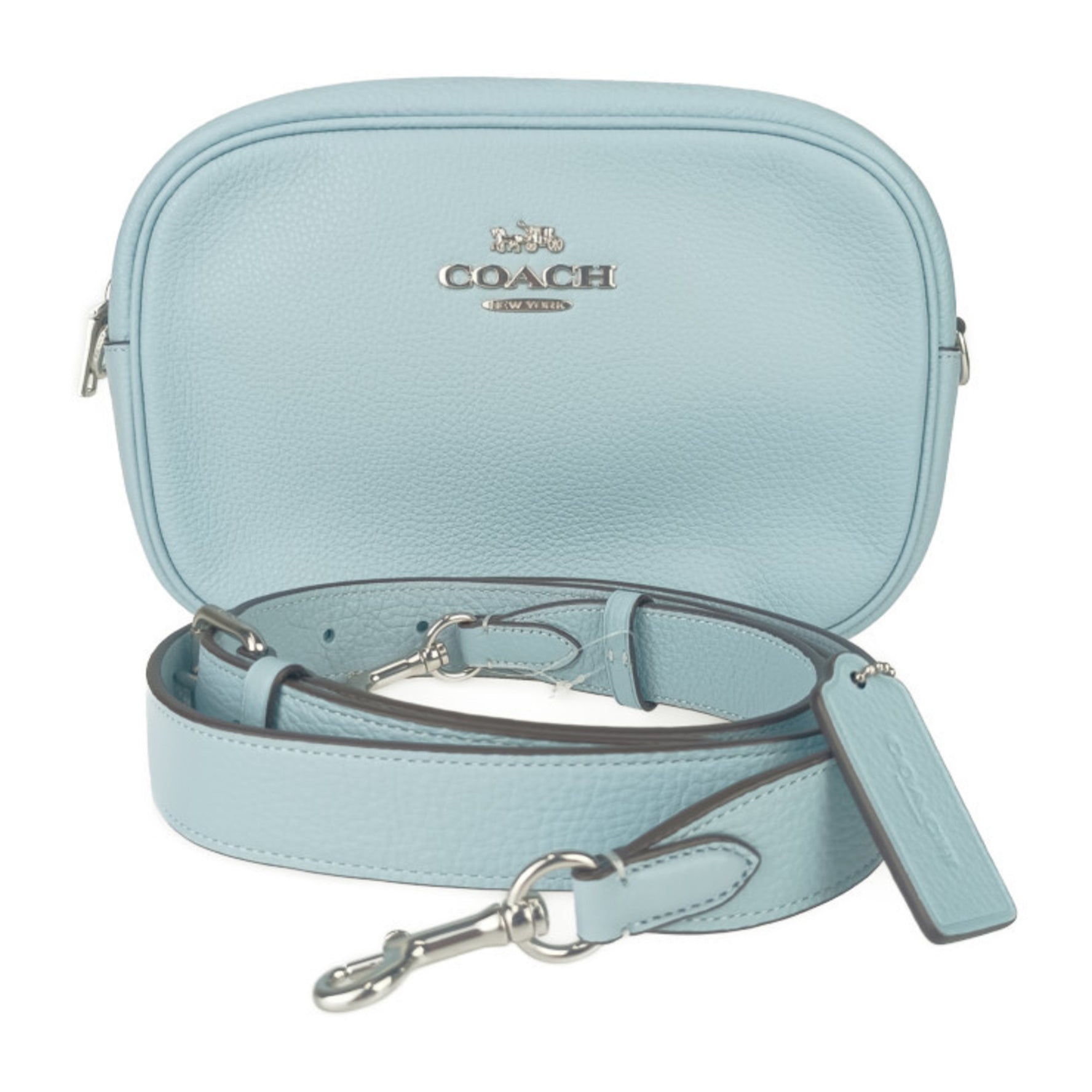 COACH Jamie Camera Bag Light Blue Pebble Leather Second