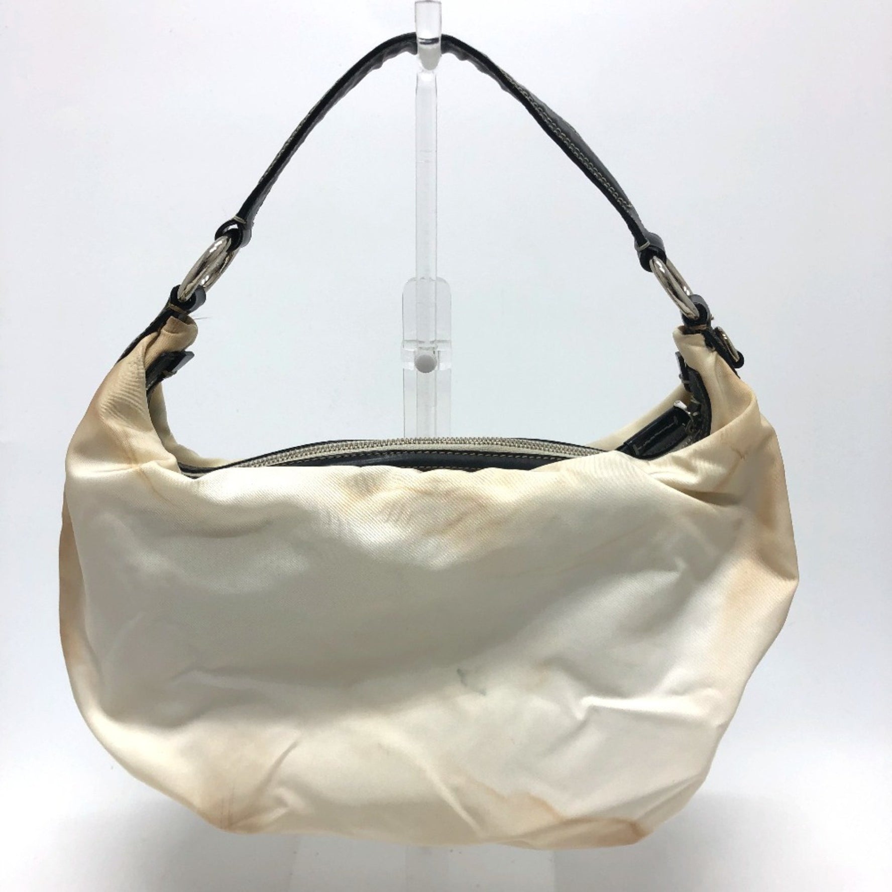 PRADA logo Bag Hand Bag Shoulder Bag Metal fittingsGold
