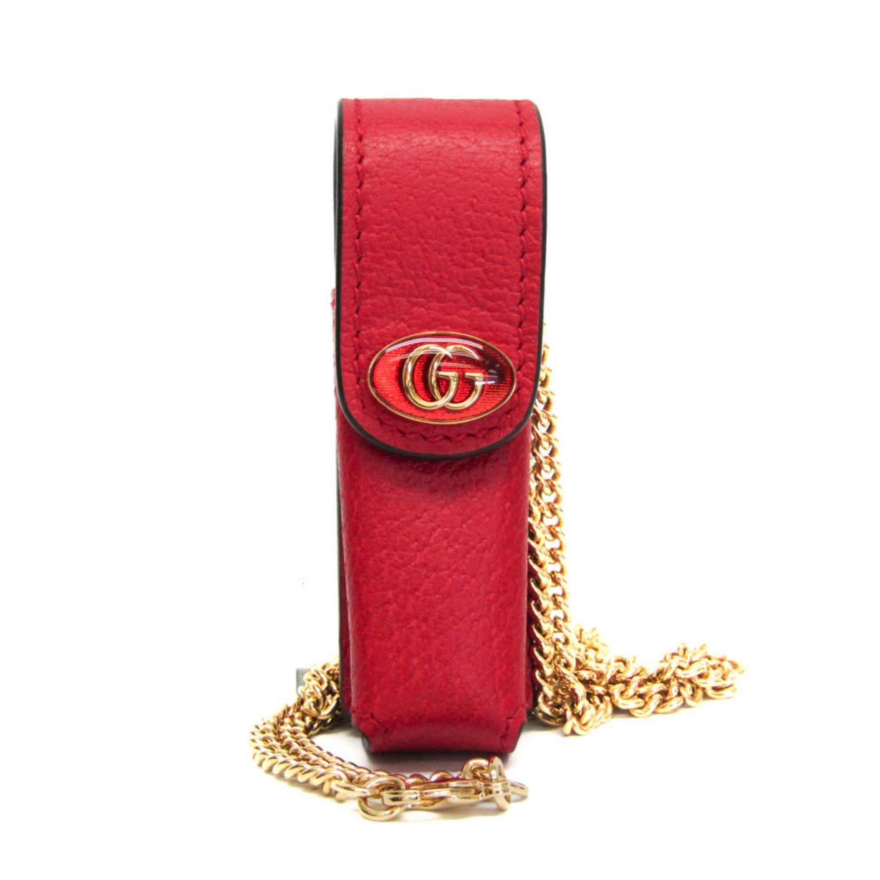 Gucci Leather Lipstick Case Red Color