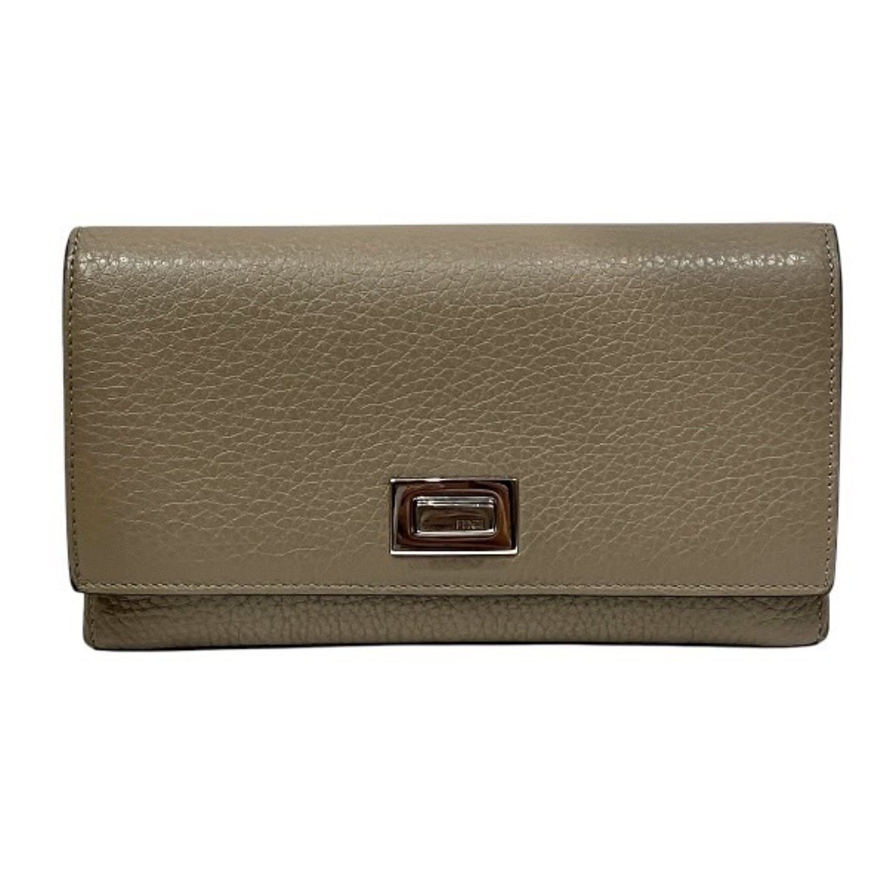 FENDI Peekaboo Greige Long Wallet Accessories