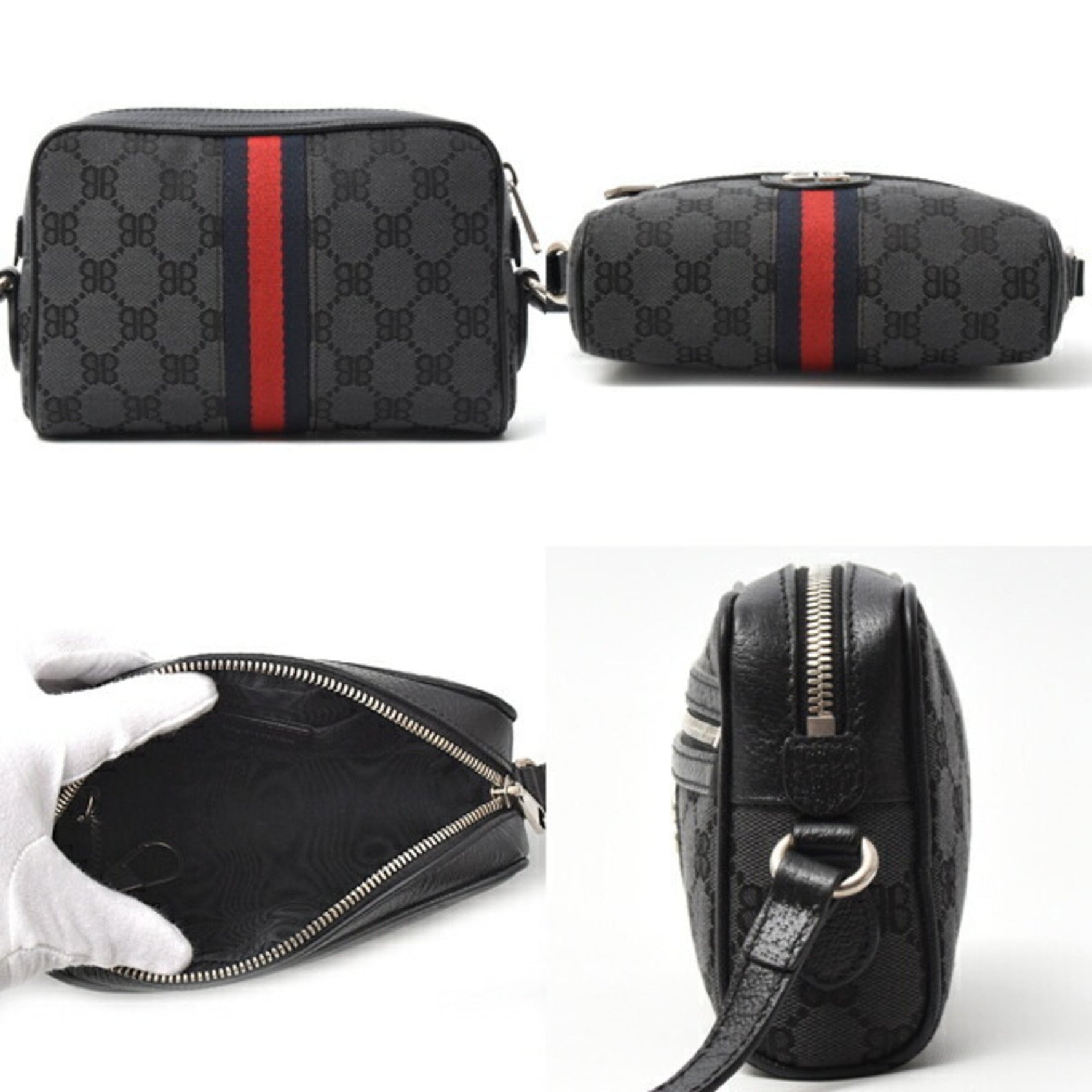 Balenciaga Men's and Gucci Collaboration Hacker Project Camera Bag Shoulder Canvas