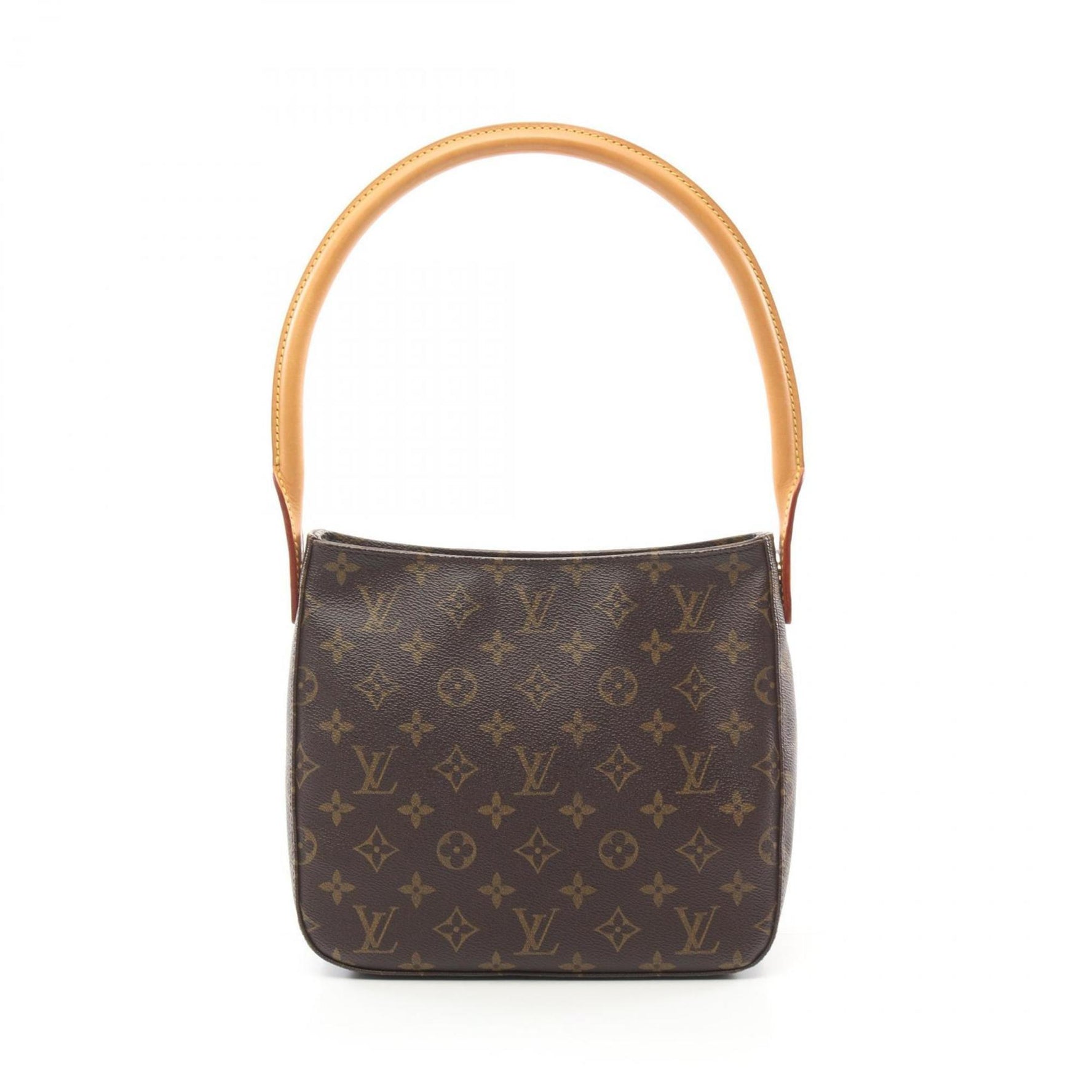 Louis Vuitton Looping MM Monogram Shoulder Bag Coated Canvas Leather Brown