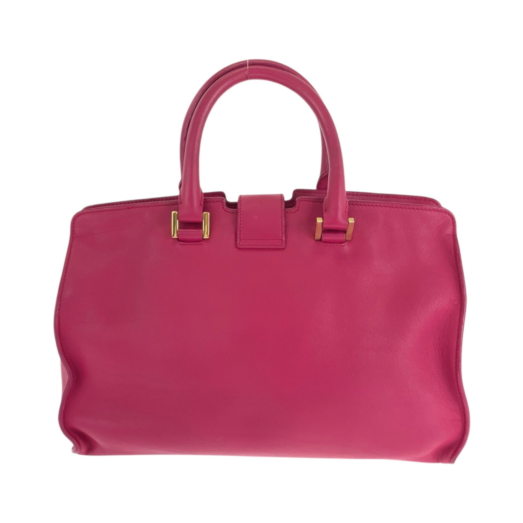 Saint Laurent Yves PARIS Paris Petit Cabas Y-line Fuchsia Gold hardware Leather 5514 Shoulder bag Handbag