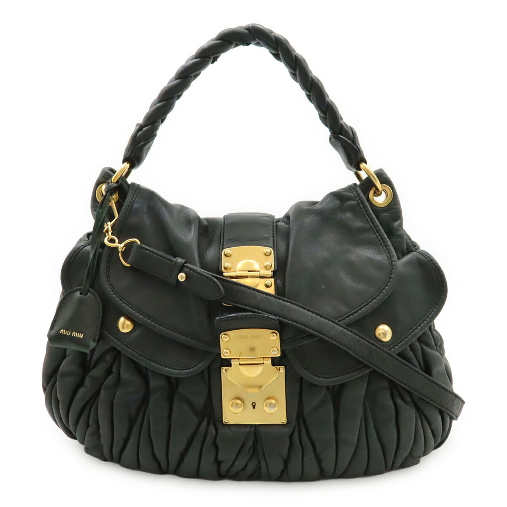 Miu Miu Miu Matelasse handbag/shoulder bag in dark green