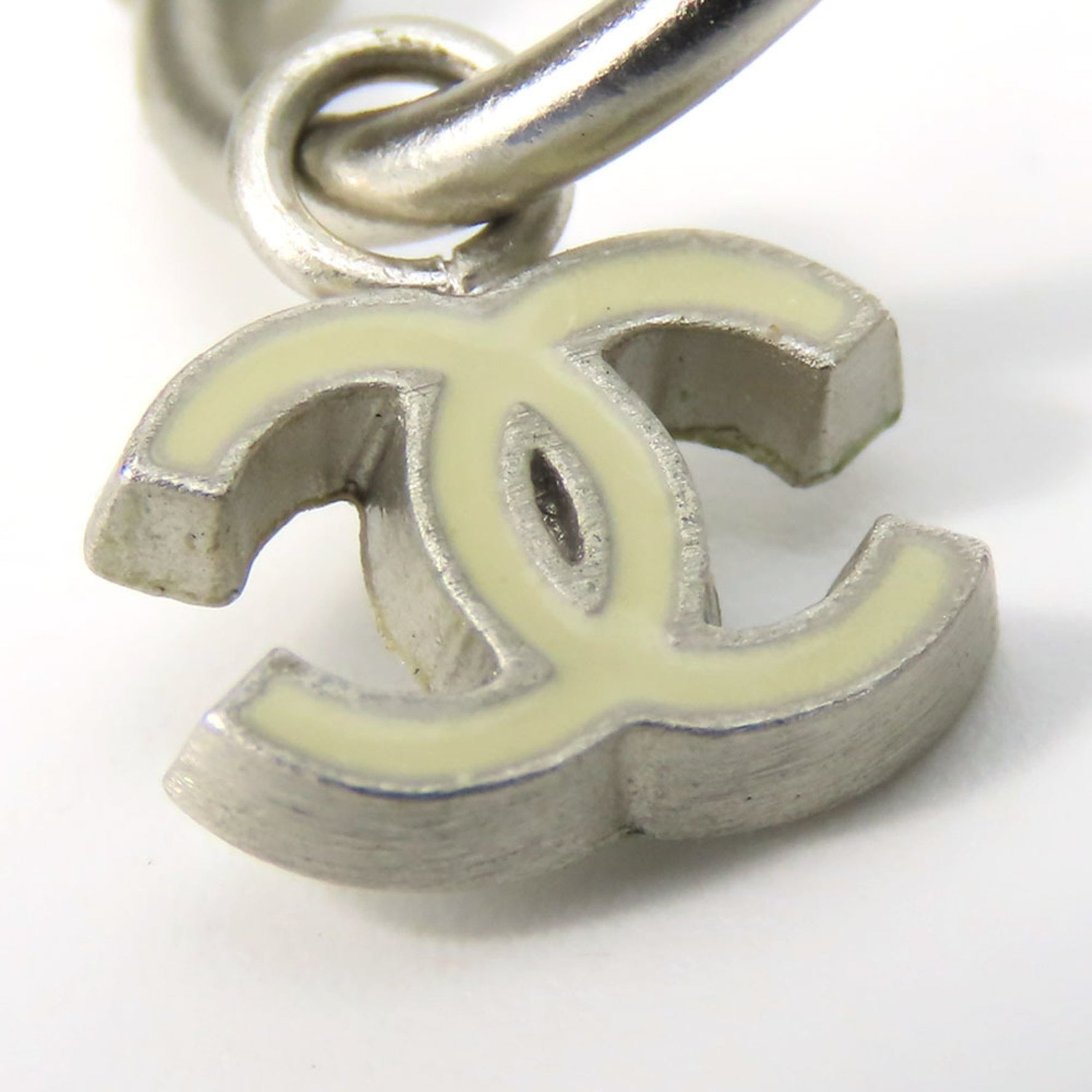 Chanel Earrings Coco Mark Metal Plated Half Loop