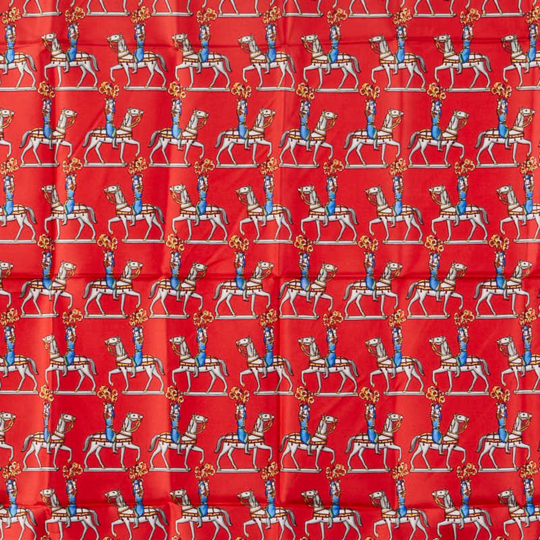 Hermes Carre 90 ARTIFICIERS Fireworks Scarf Muffler Red Navy Multicolor Silk
