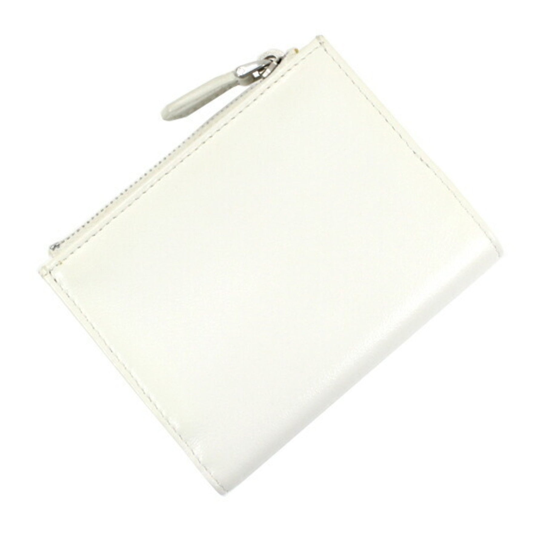 Prada Wallet Bi-fold Coin Purse Wallet/Coin Case Compact White Leather Men's Women's PRADA 1ML050 Business Card Holder/Card Small