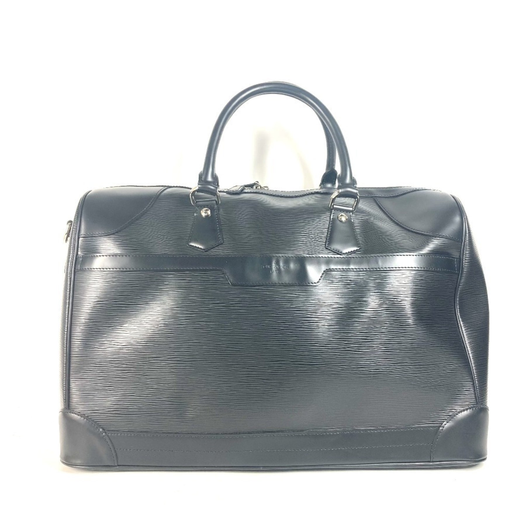 Louis Vuitton Epi Bourget 50 Bag Travel Shoulder Boston Leather Men's Noir Black