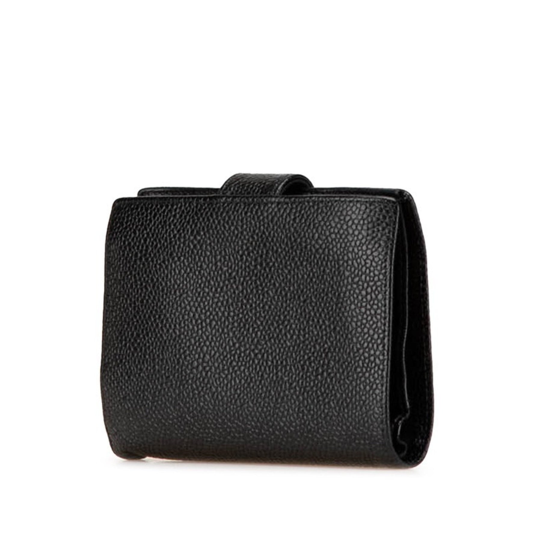 CHANEL Coco Mark Bi-fold Wallet Caviar Skin