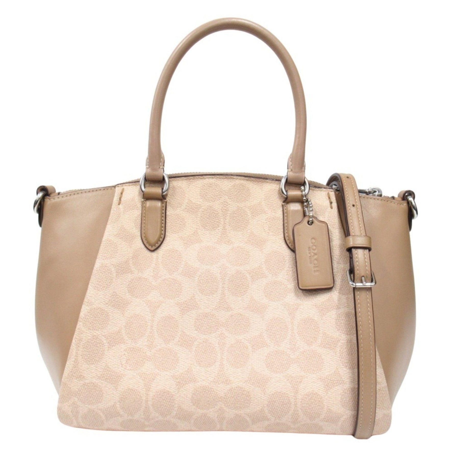 COACH Ellis Satchel Signature Canvas Bag Tote Shoulder