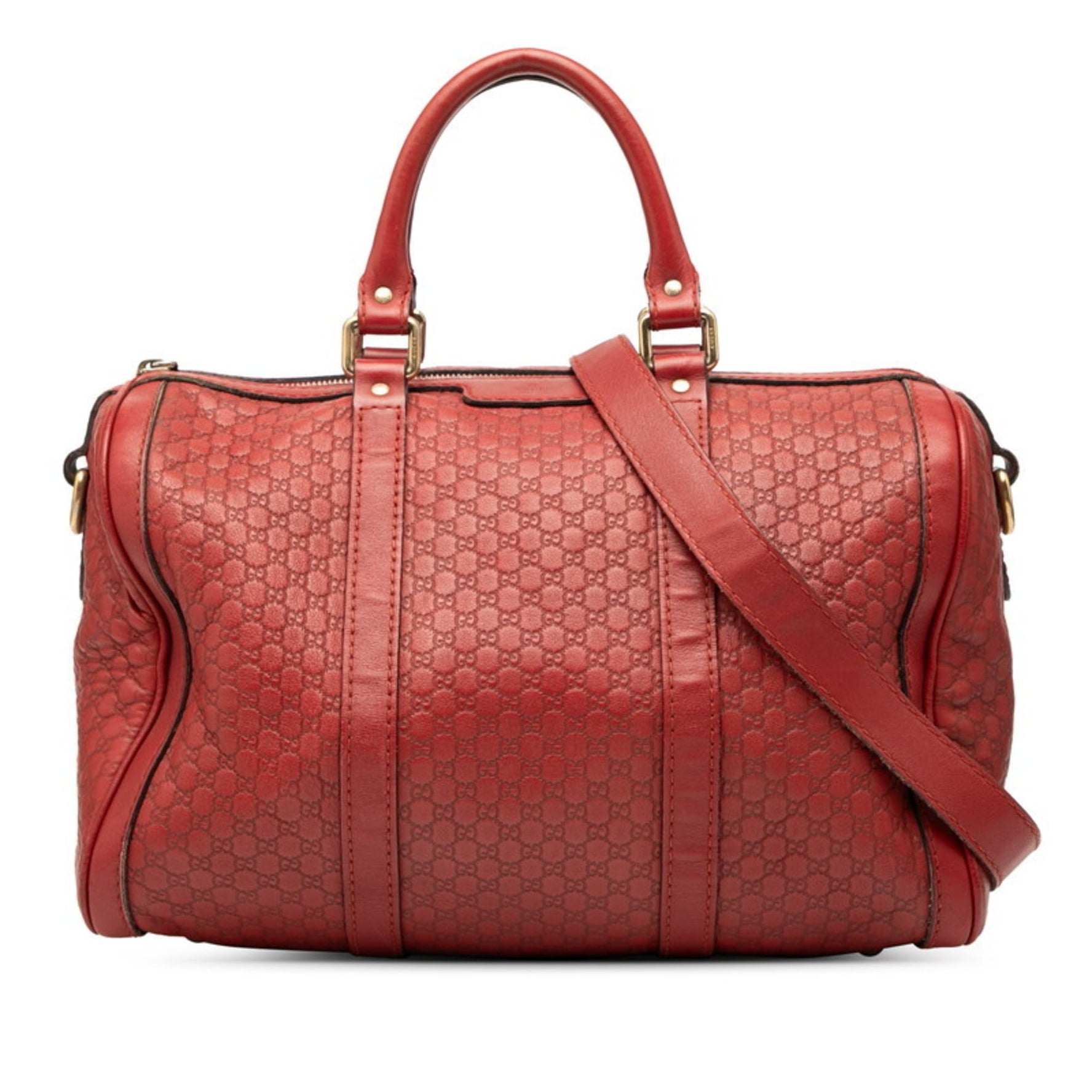 Gucci Guccissima Handbag/Shoulder Bag Red Leather