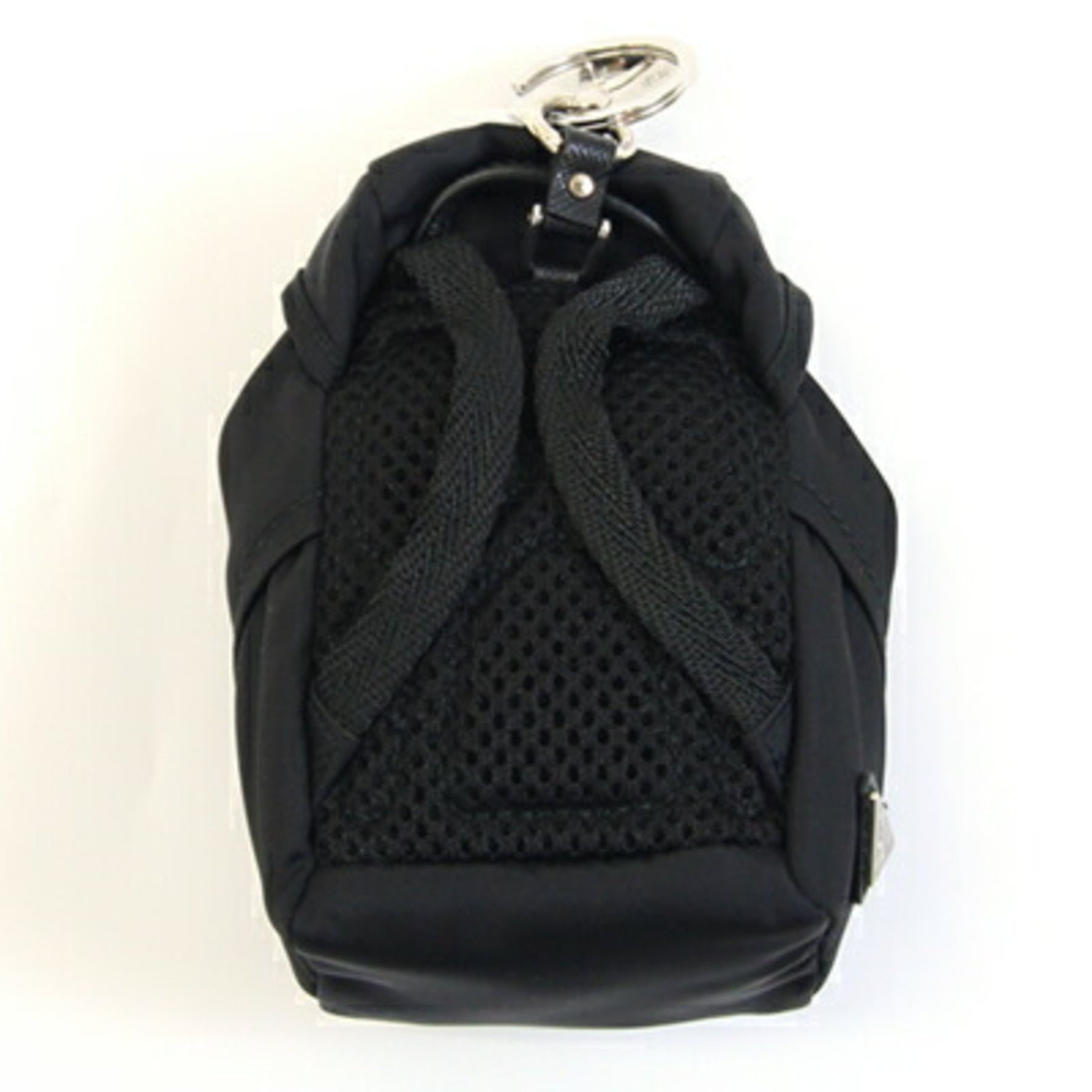 Prada Keychain Backpack Motif Nylon Leather Keyring Bag Charm Mini Pouch Women Men