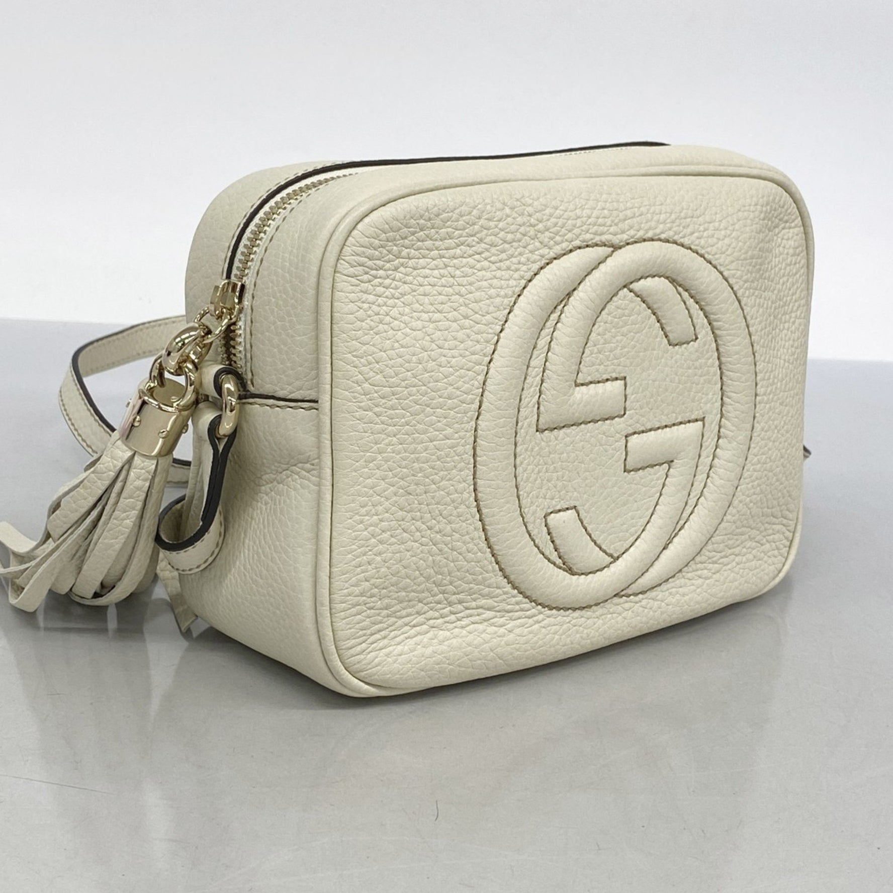 Gucci Soho Shoulder Bag Leather Champagne