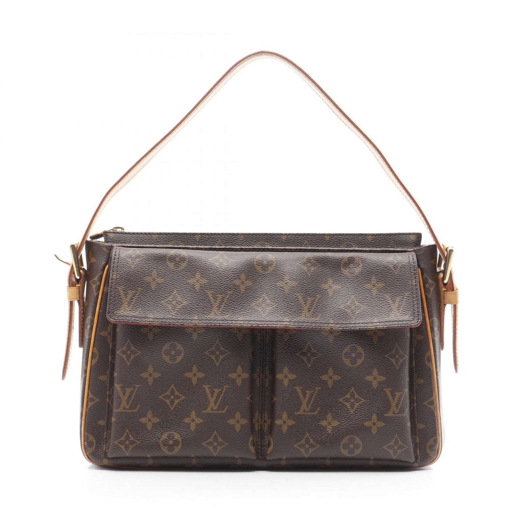 Louis Vuitton Vivacite GM Shoulder Bag Coated Canvas Leather Monogram