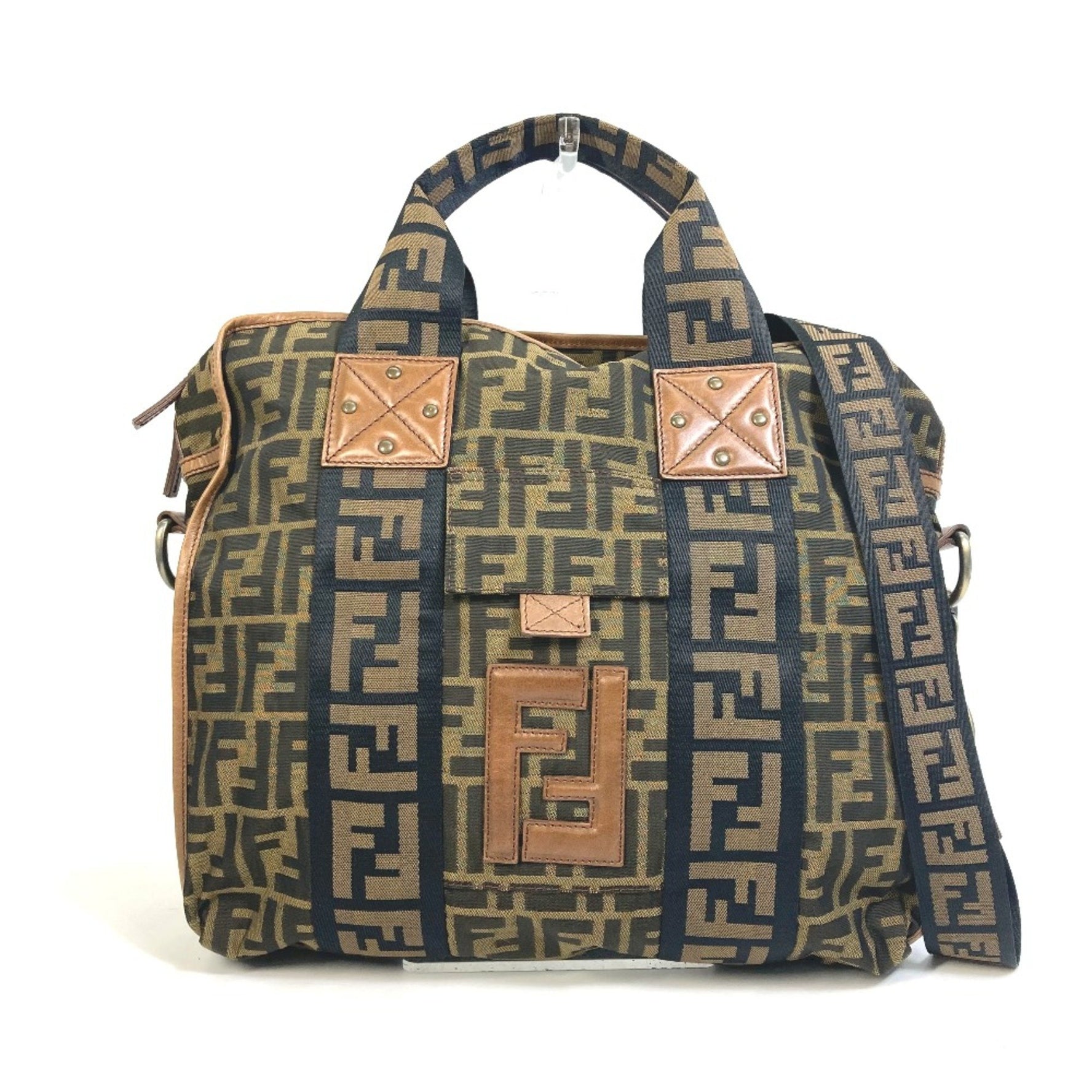 Fendi Zucca FF pattern Bag Tote Bag Black