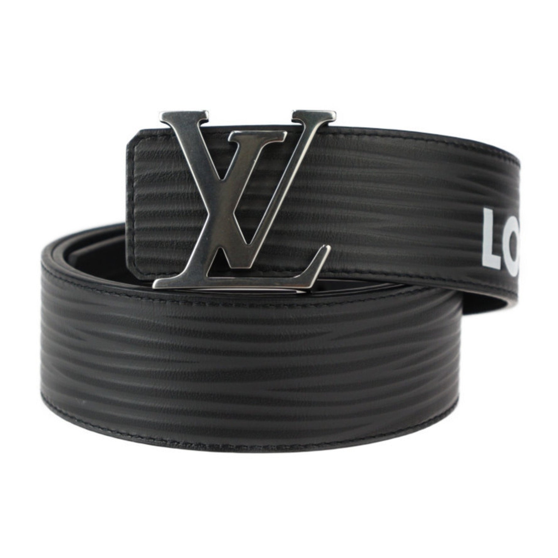 Louis Vuitton LV Initial Reversible Epi Belt XL Leather Black Monogram