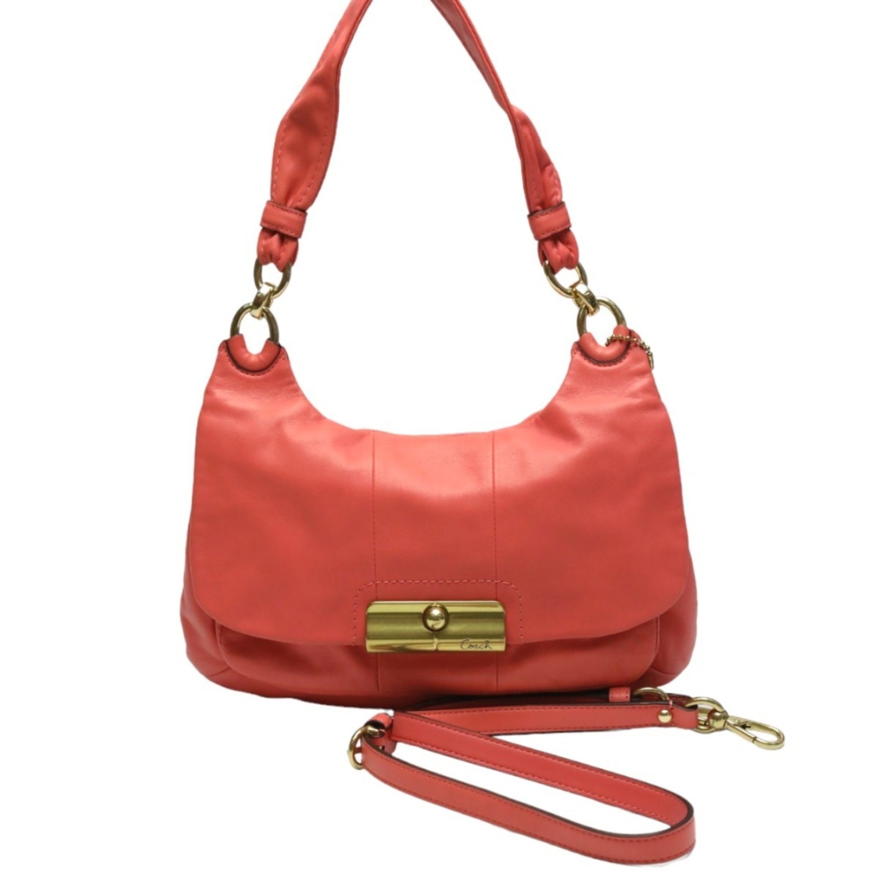 COACH Shoulder Bag Leather Hippie Christine