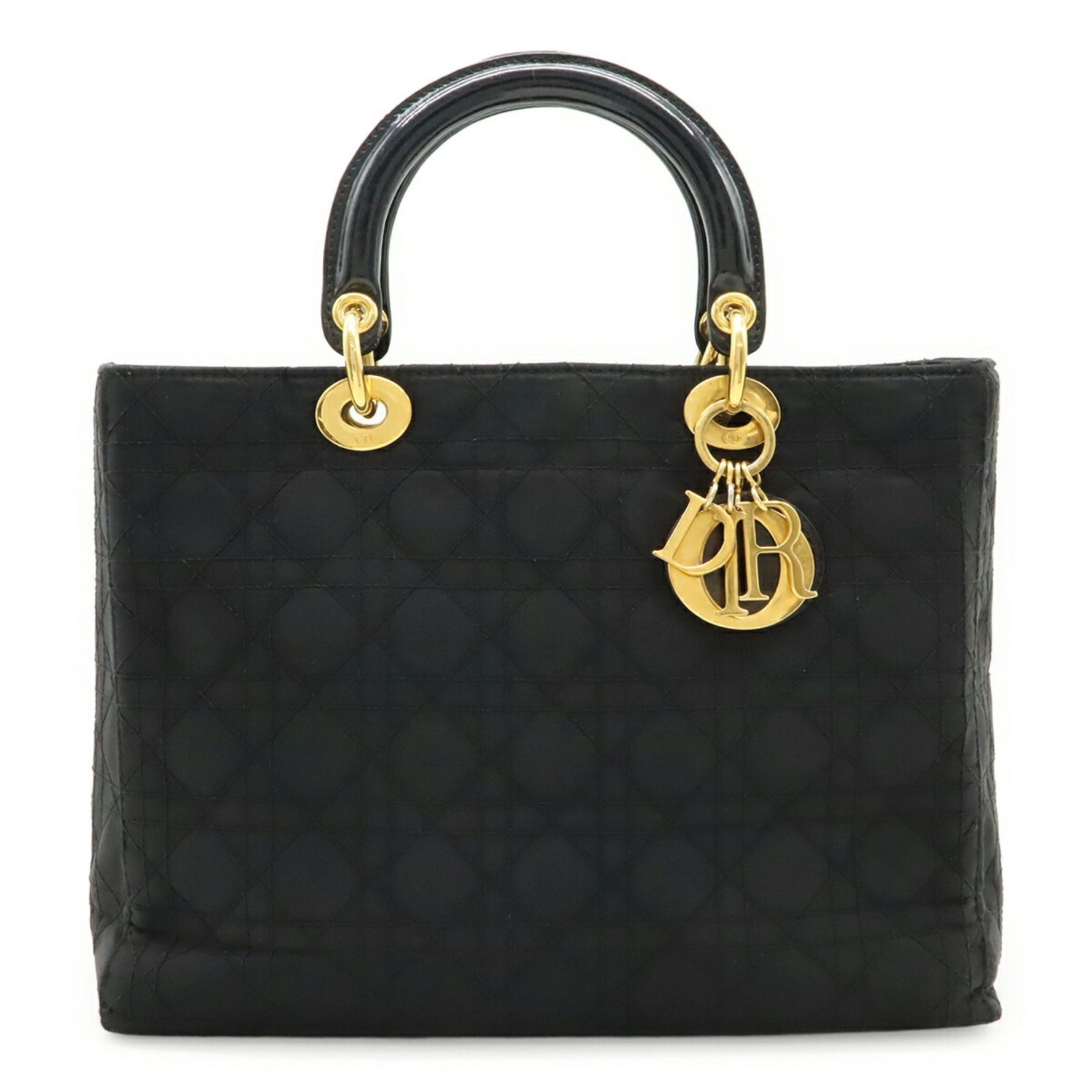 Christian Dior Lady Cannage Handbag Tote Bag in Nylon