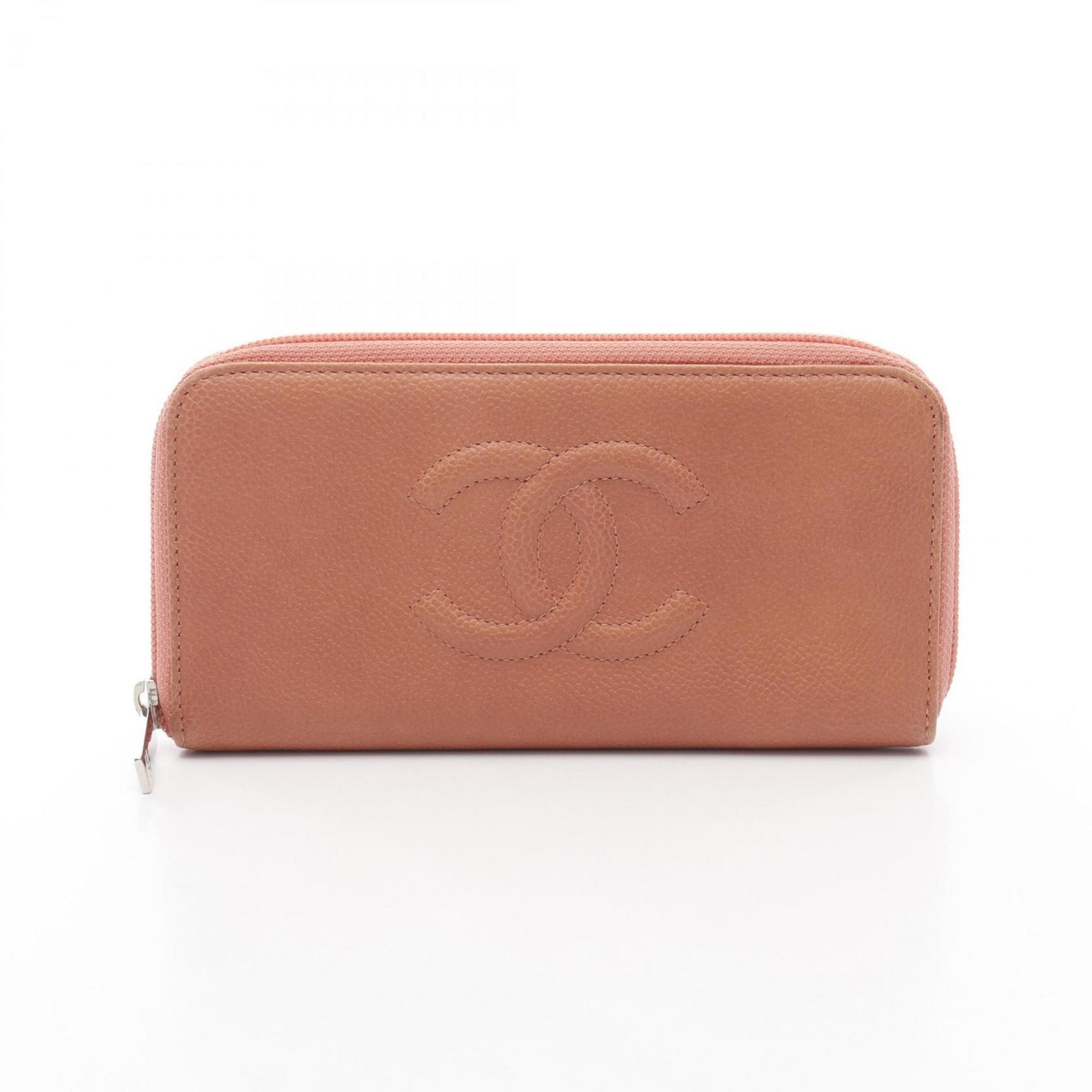CHANEL Coco Mark Round Long Wallet in Calfskin Leather
