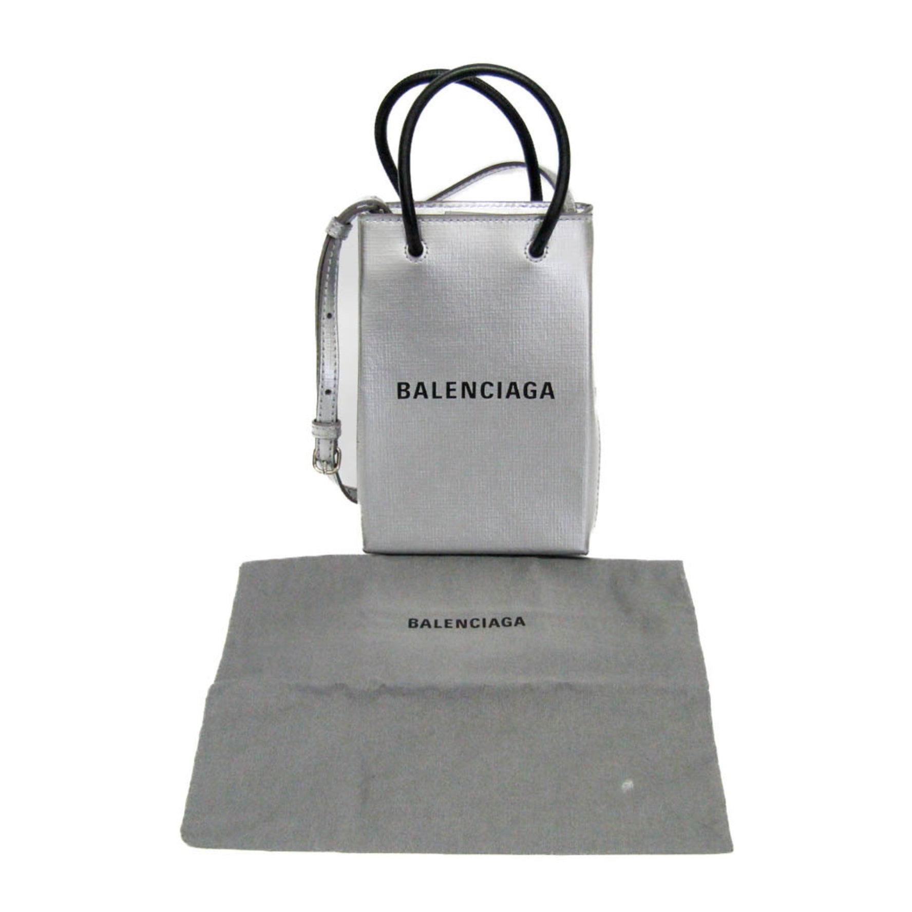 Balenciaga Shopping Phone Holder Shoulder Mini Bag Women,Men Leather Shoulder Bag