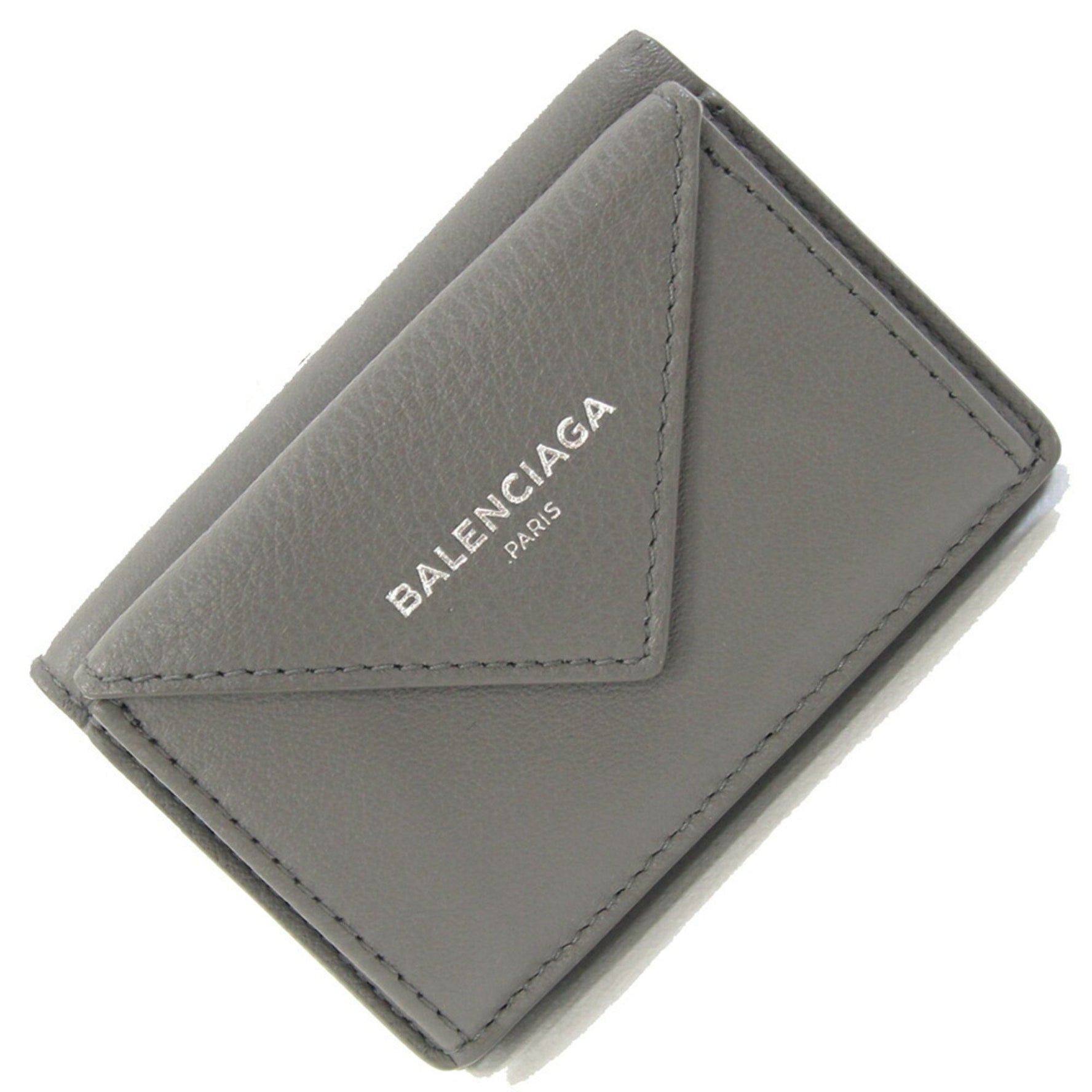 Balenciaga Paper Mini Wallet, Leather, Tri-fold Wallet