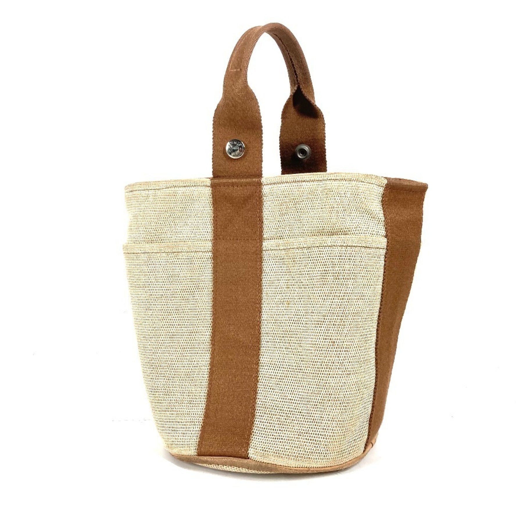 HERMES Saxo PM bucket-shaped handbag, canvas