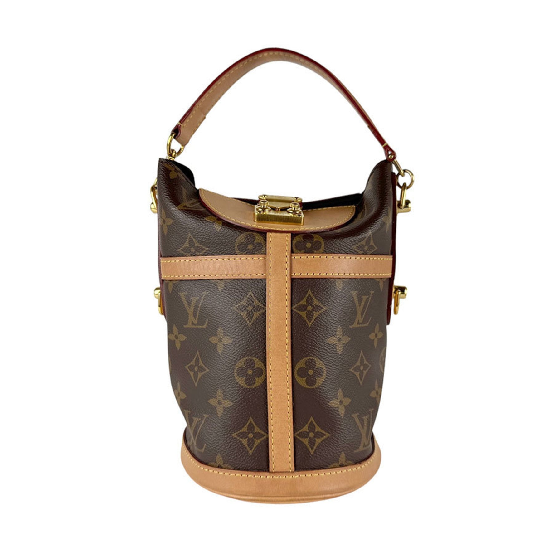 Louis Vuitton Shoulder Bag Handbag Monogram Duffle Canvas Brown