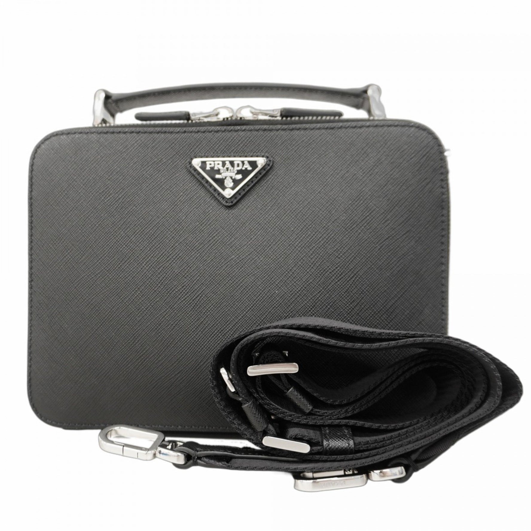Prada Saffiano Leather Black Handbag for Men P1137229