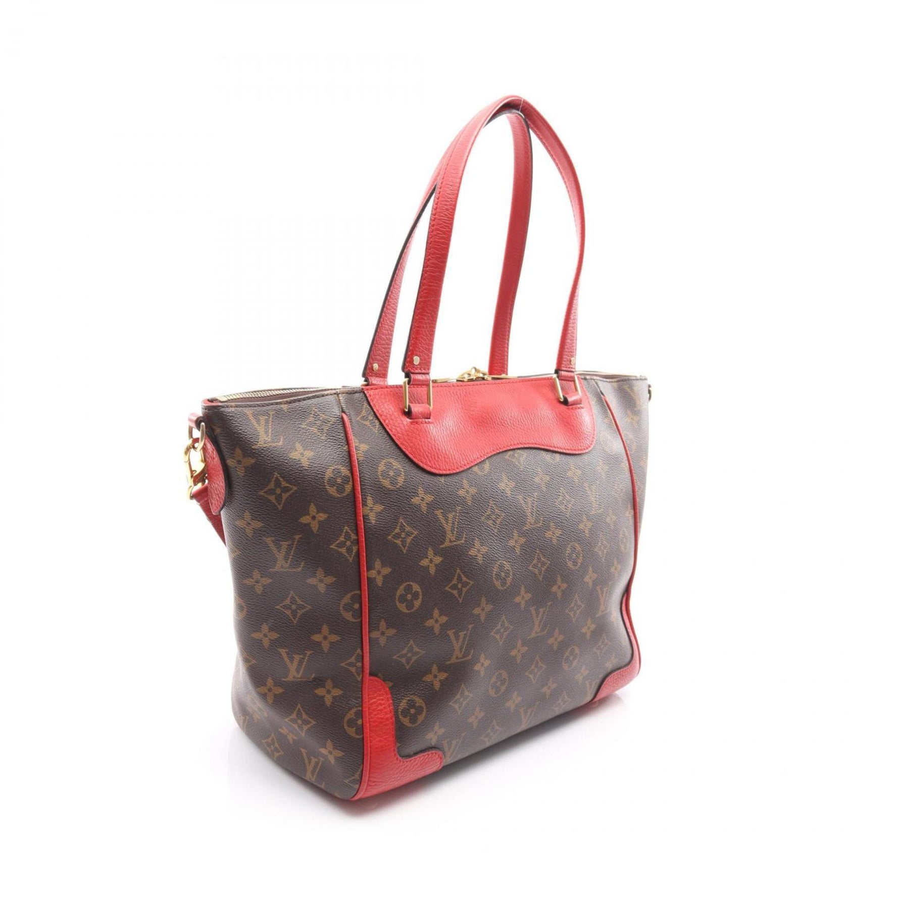 Louis Vuitton Estrella MM Tote Bag, Coated Canvas and Leather, Monogram, Brown Red