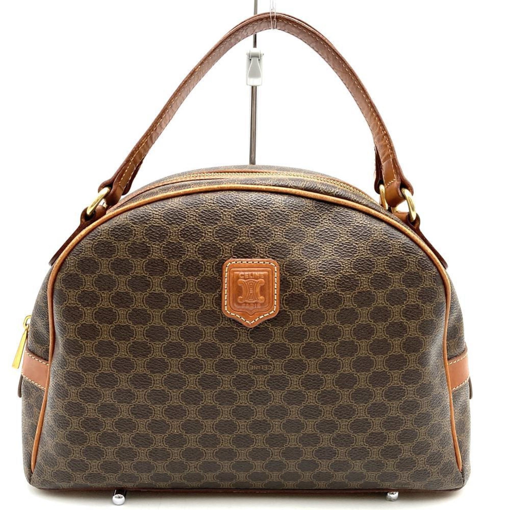 CELINE 1 Macadam Handbag Retro Leather Men's