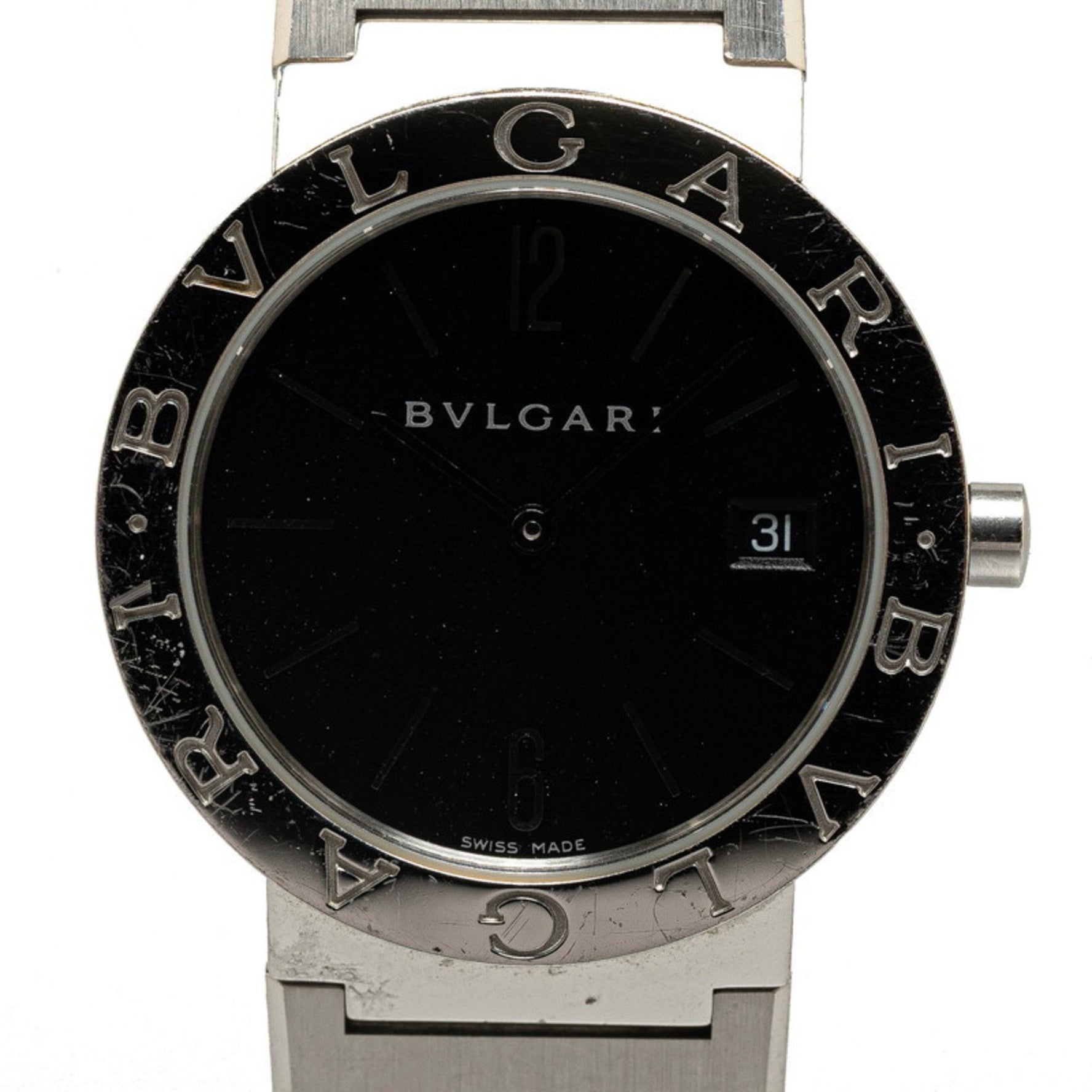 BVLGARI Wristwatch Quartz Black Dial Stainless Steel