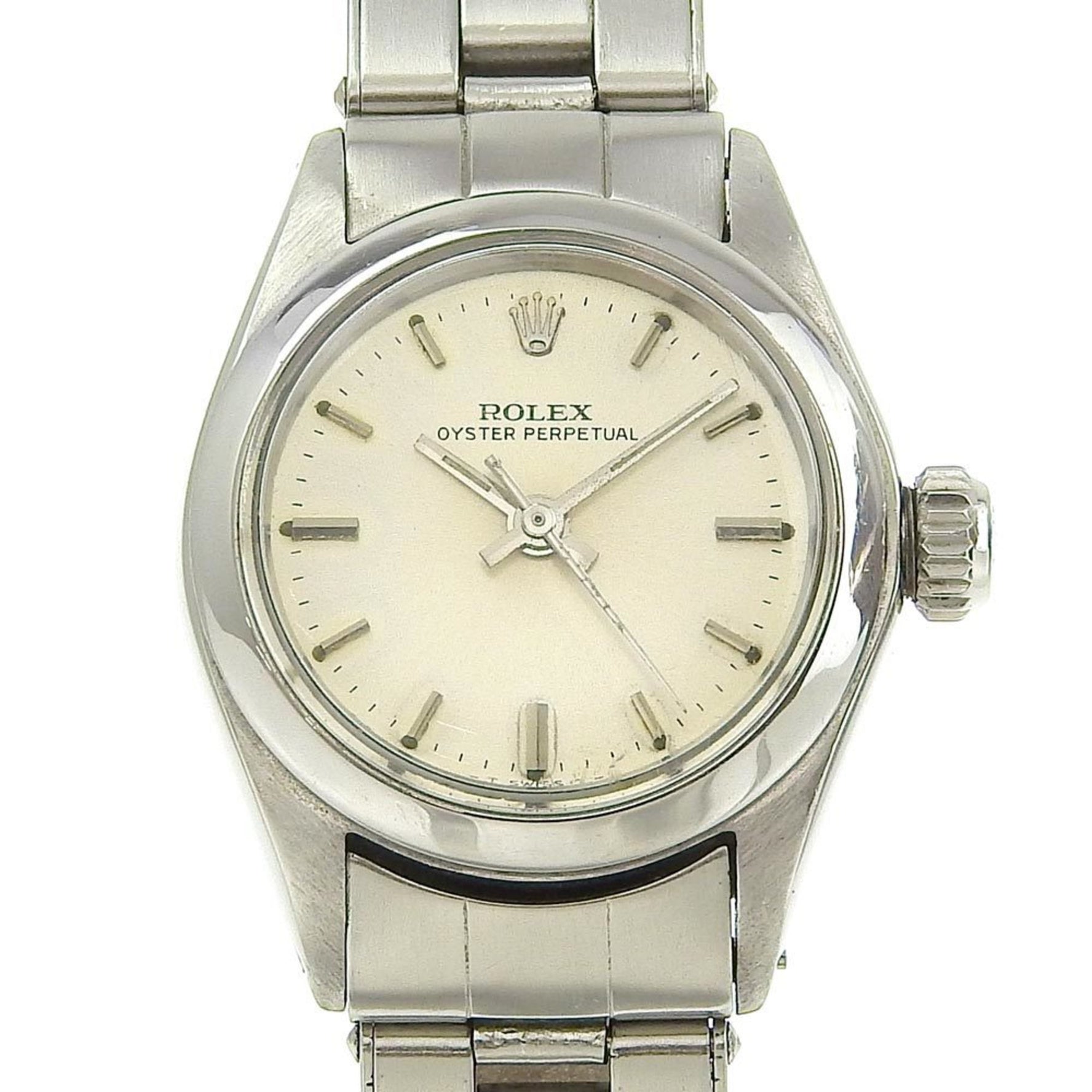 Rolex Lady Date Watch No. 7 6517 Stainless Steel Automatic Winding Silver Dial Ladies
