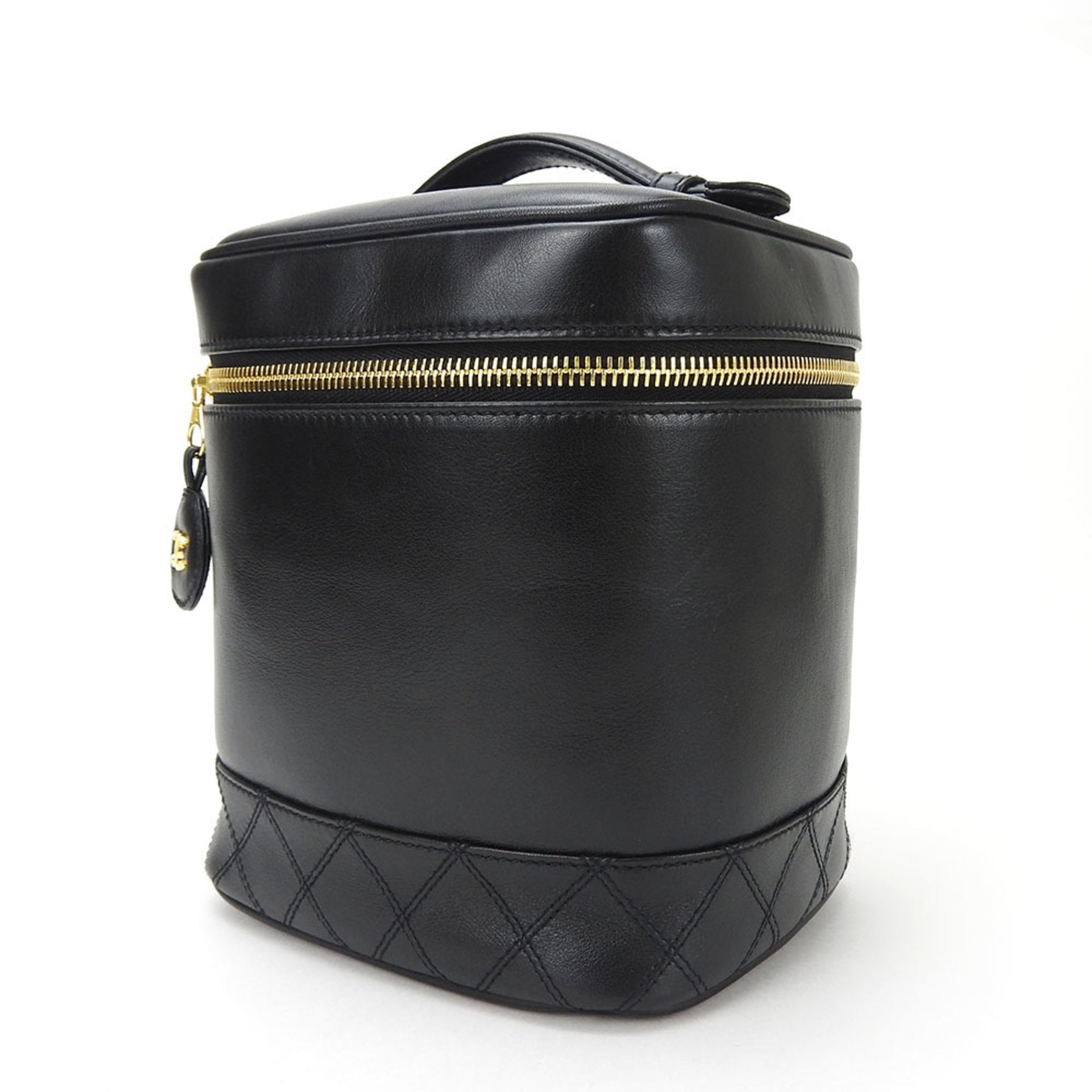 CHANEL Vanity Bag No. 4 Bicolore Leather Cosmetic Pouch Accessories vanity bag pouch