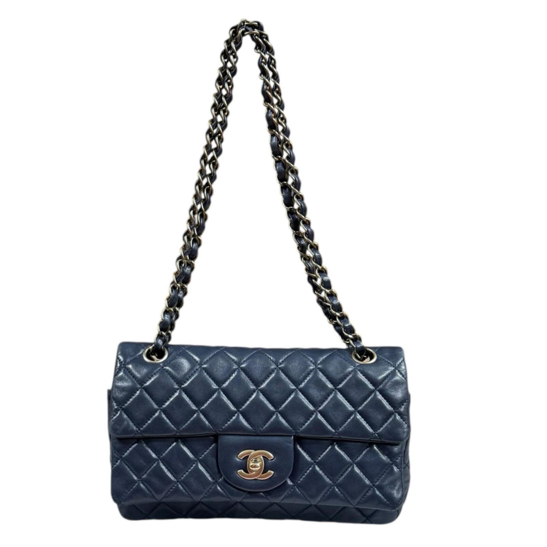 Chanel Matelasse Shoulder Bag, Lambskin, Double Flap, Chain