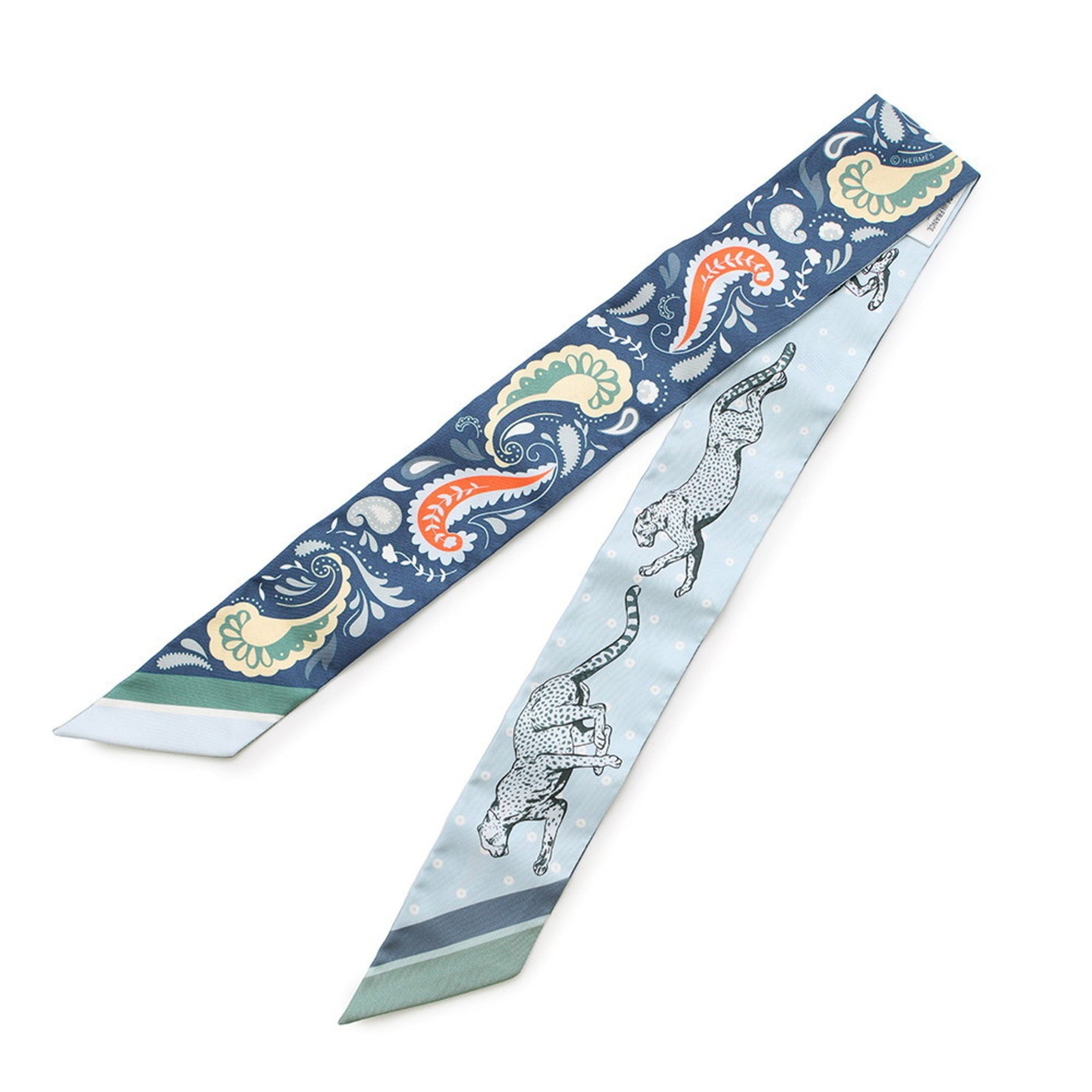 Hermes Scarf Twilly Cheetah Bandana Guepards Silk 2024