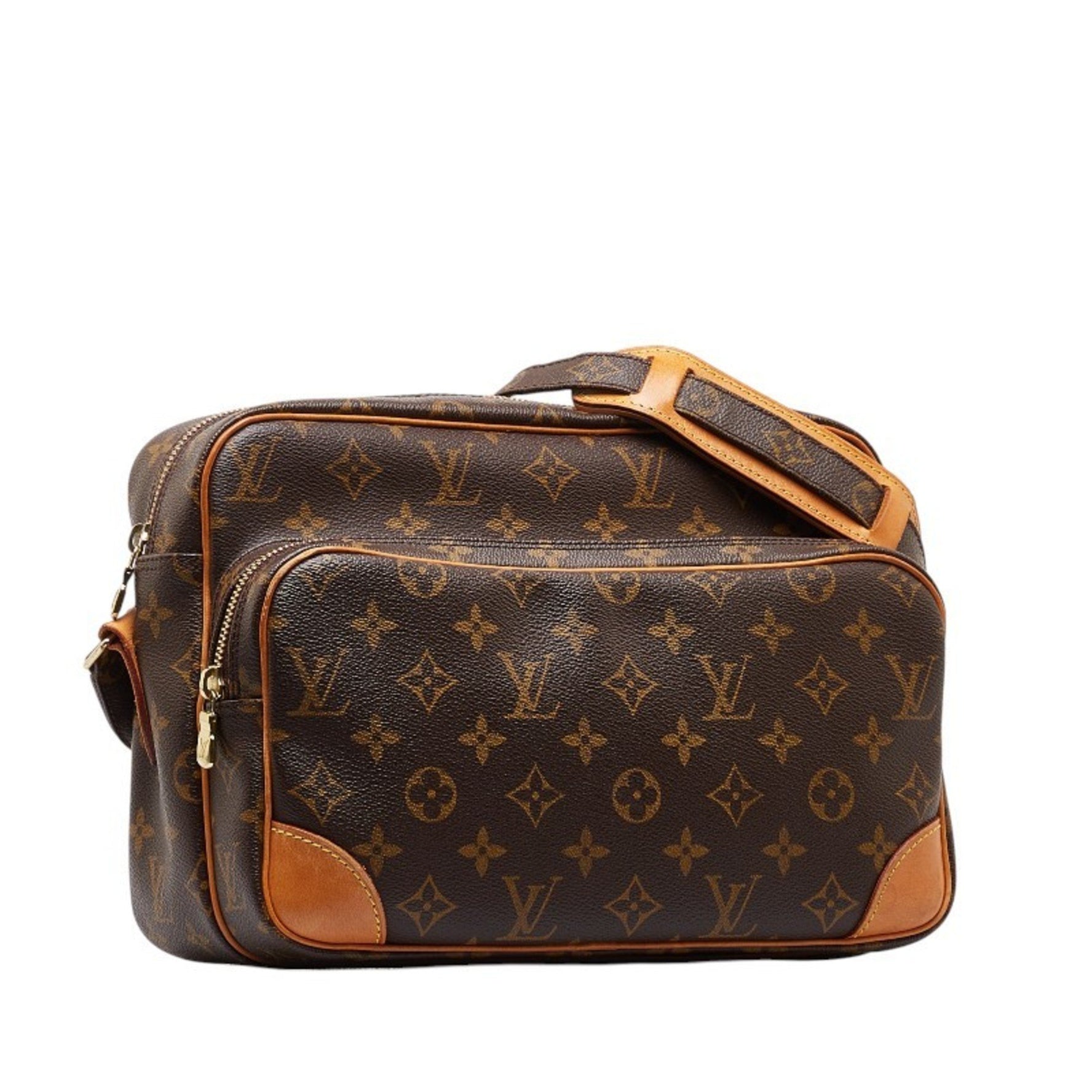 Louis Vuitton Monogram Nile Shoulder Bag Brown PVC Leather