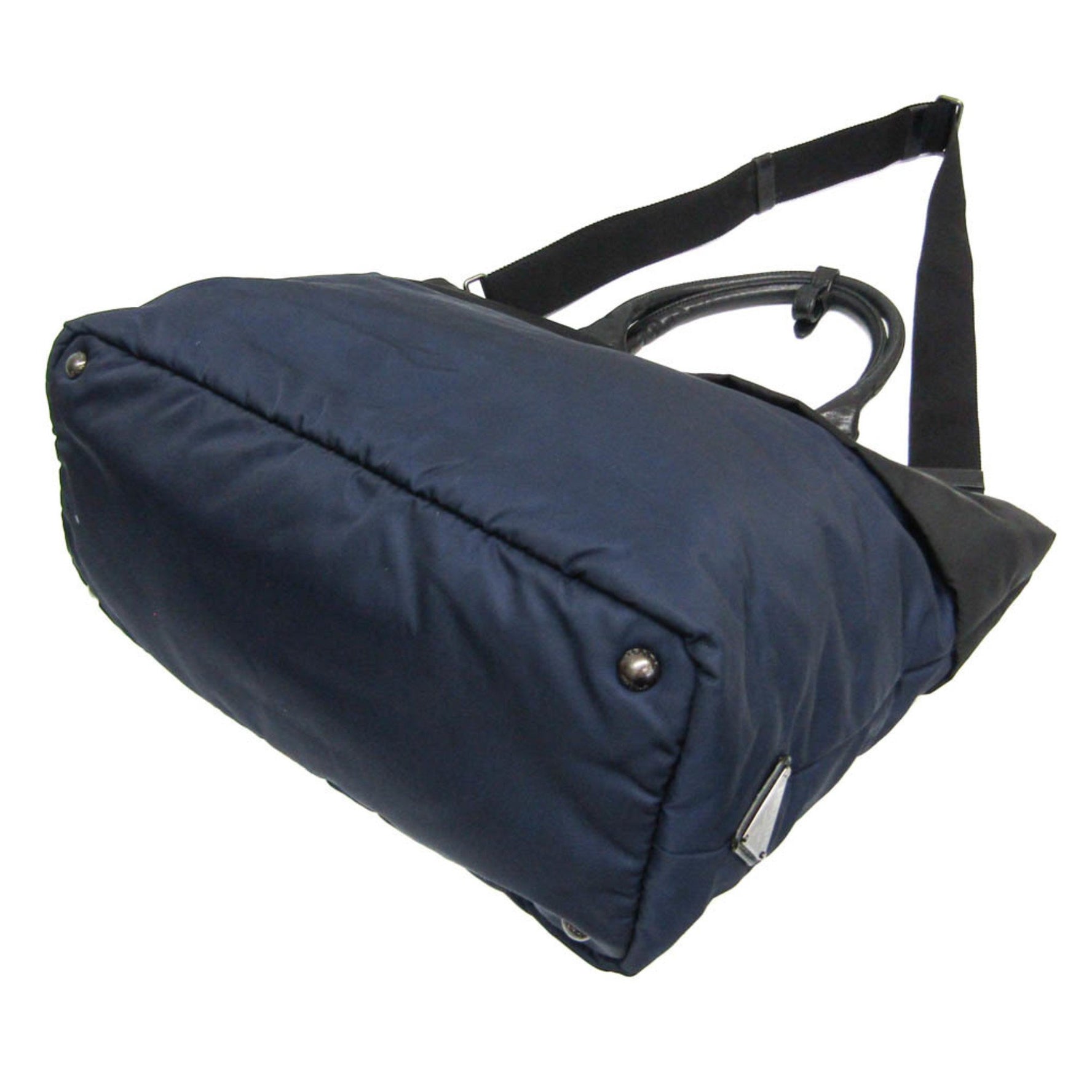 Prada Leather,Nylon Handbag,Shoulder Bag Black,Navy