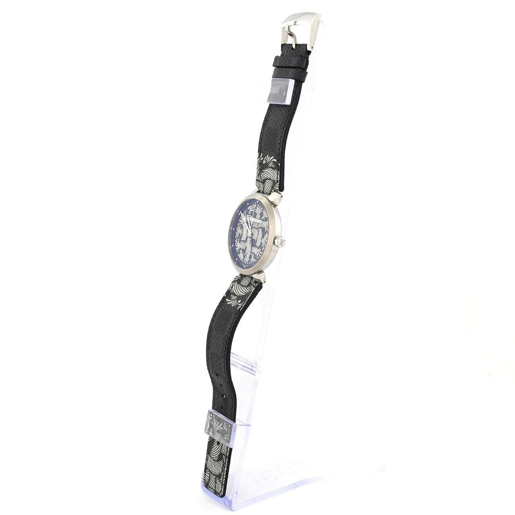 Louis Vuitton Tambour Damier Monogram Rope SS Quartz Watch