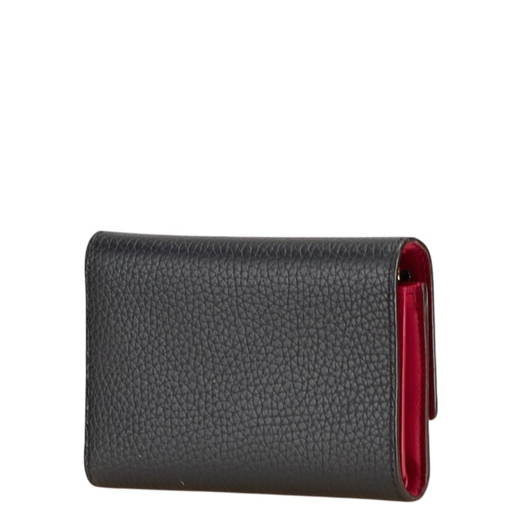 Louis Vuitton Portefeuille Capucines Compact Tri-fold Wallet Noir Hot Pink Black Leather LOUIS VUITTON
