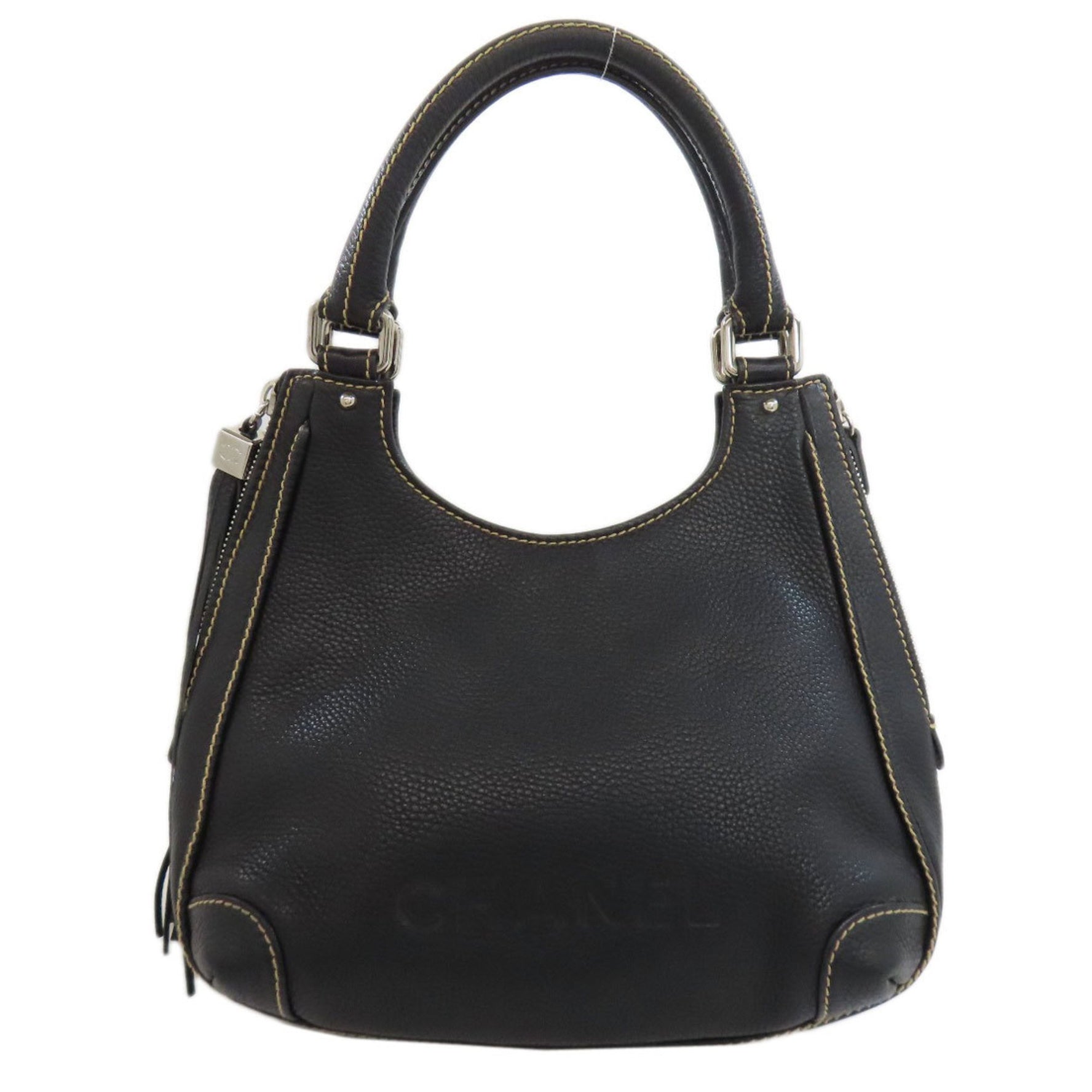 CHANEL handbag calf leather ladies