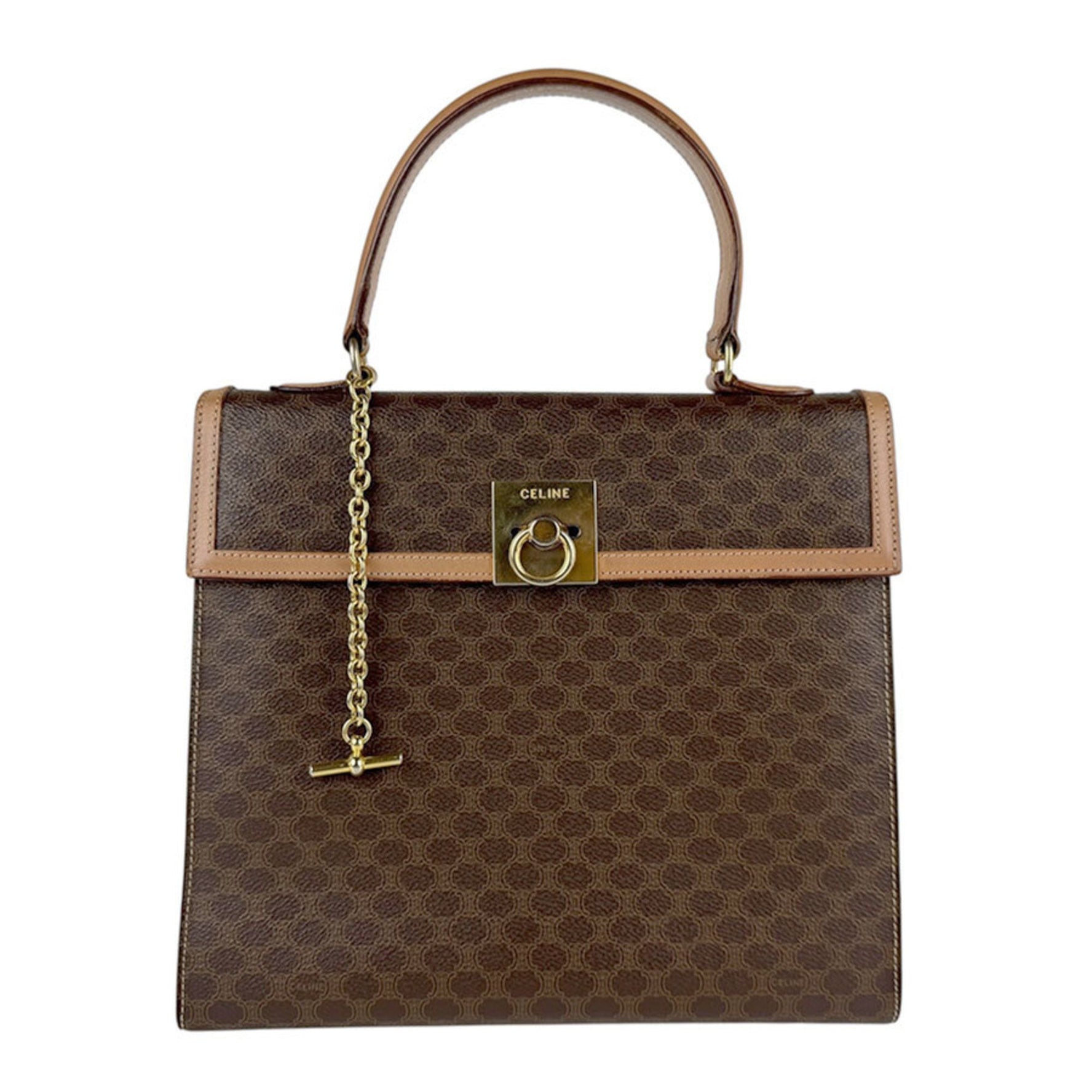 Celine handbag in Macadam coated canvas