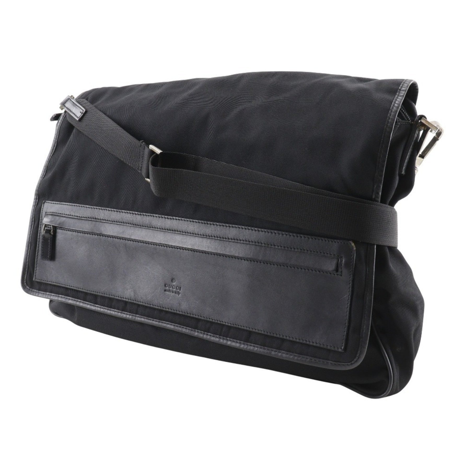 GUCCI Crossbody Shoulder Bag 019 0376 Nylon Canvas Velcro