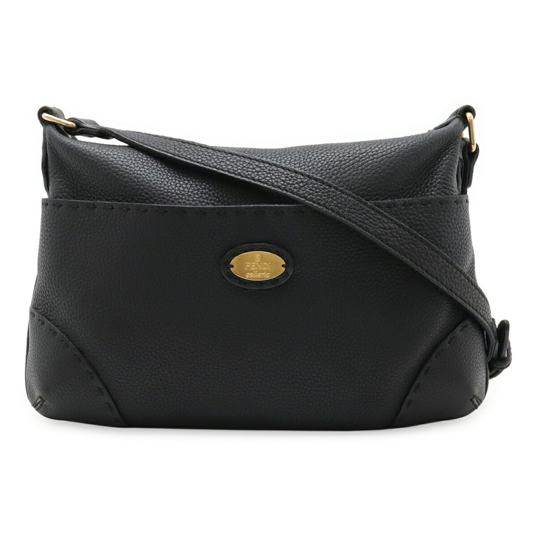 FENDI Selleria Shoulder Bag Pouch Leather